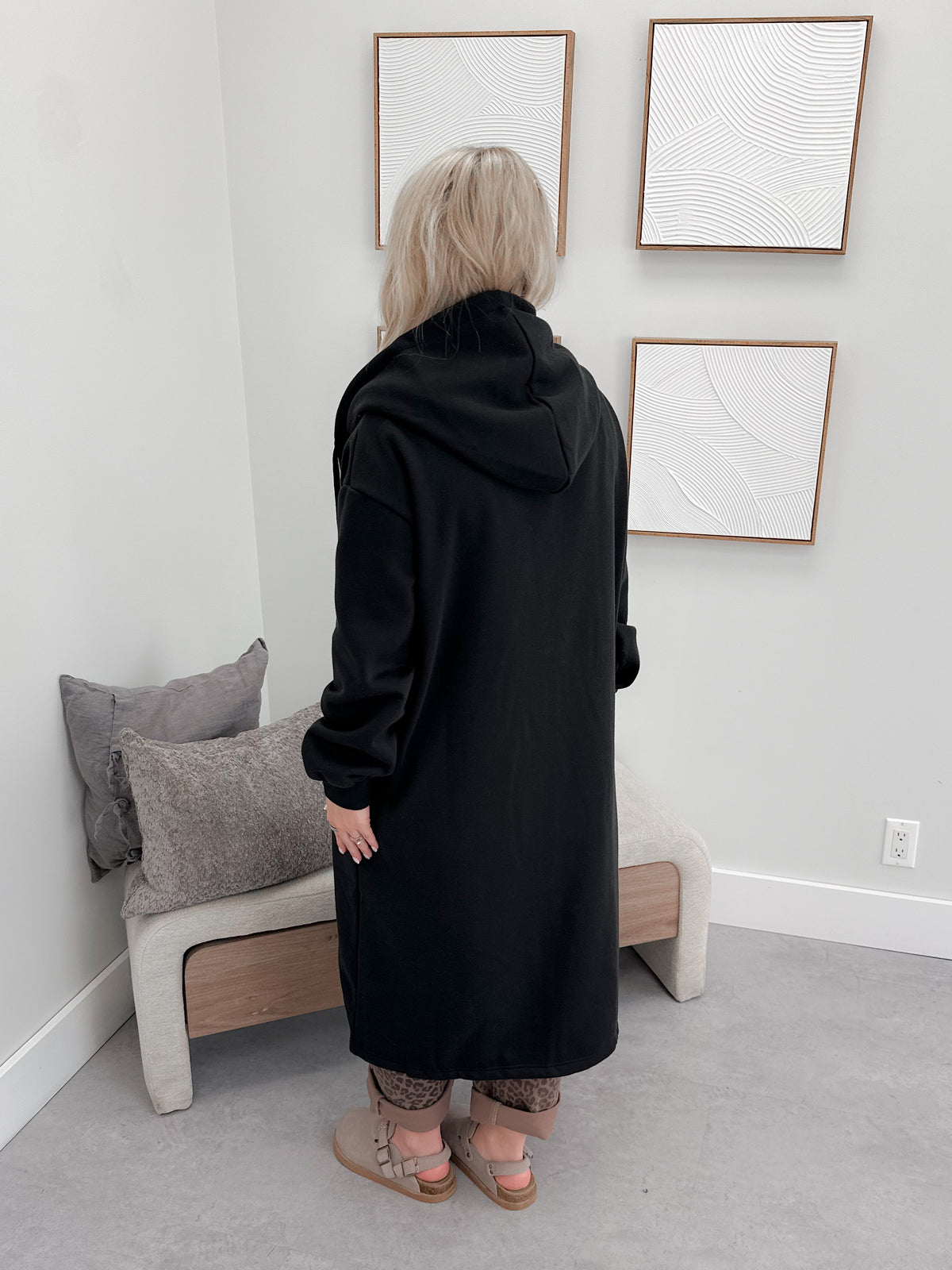 Harmony Hooded Cardigan in Black