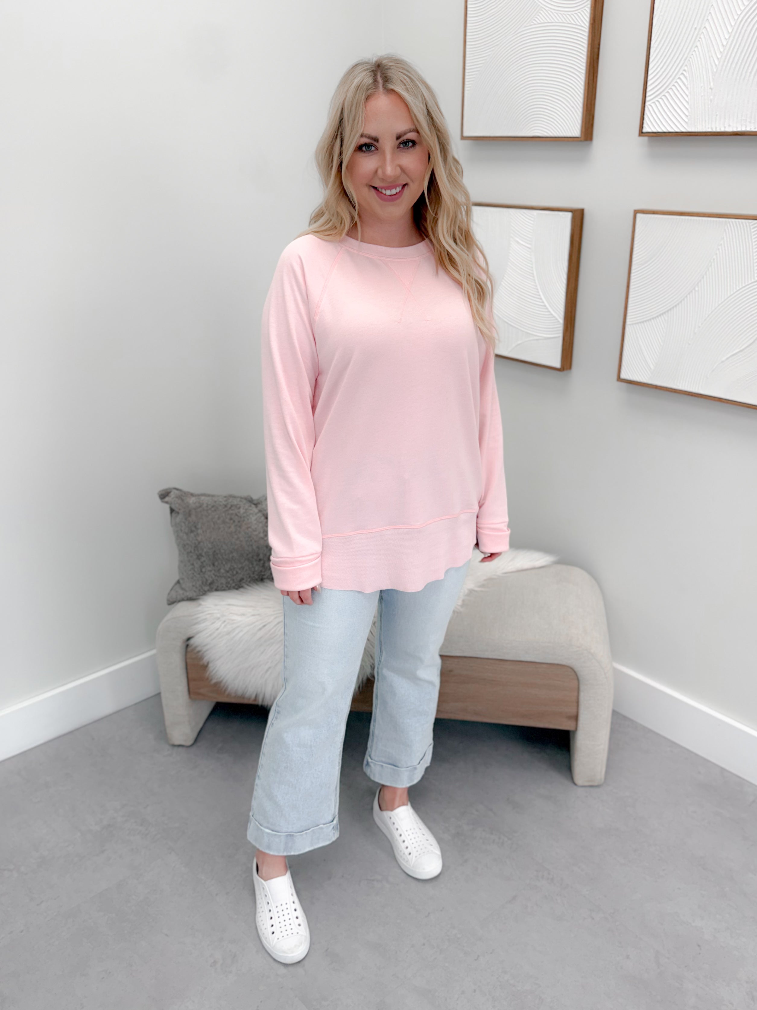 707 Long Sleeve in Petal Pink by Twenty Nine The Label