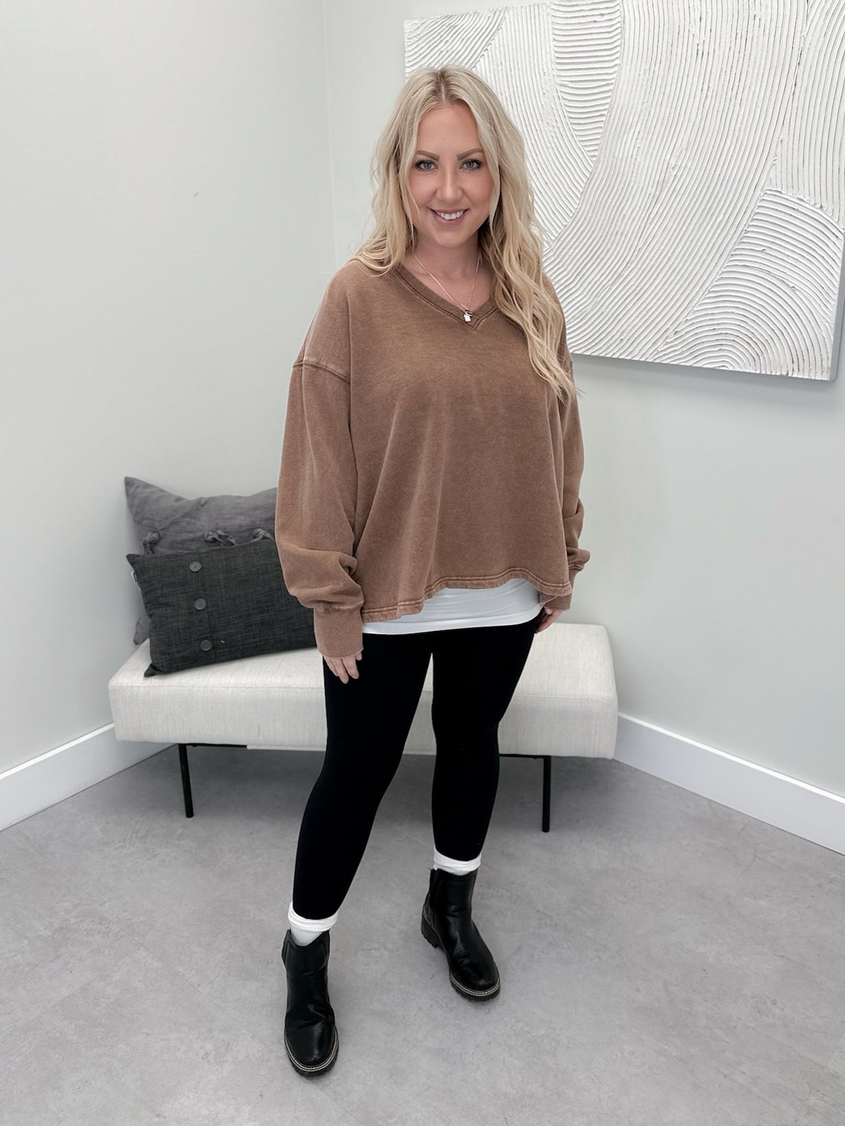 Presley Pullover in Chestnut