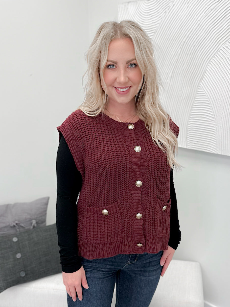 Kinsley Sweater in Burgundy