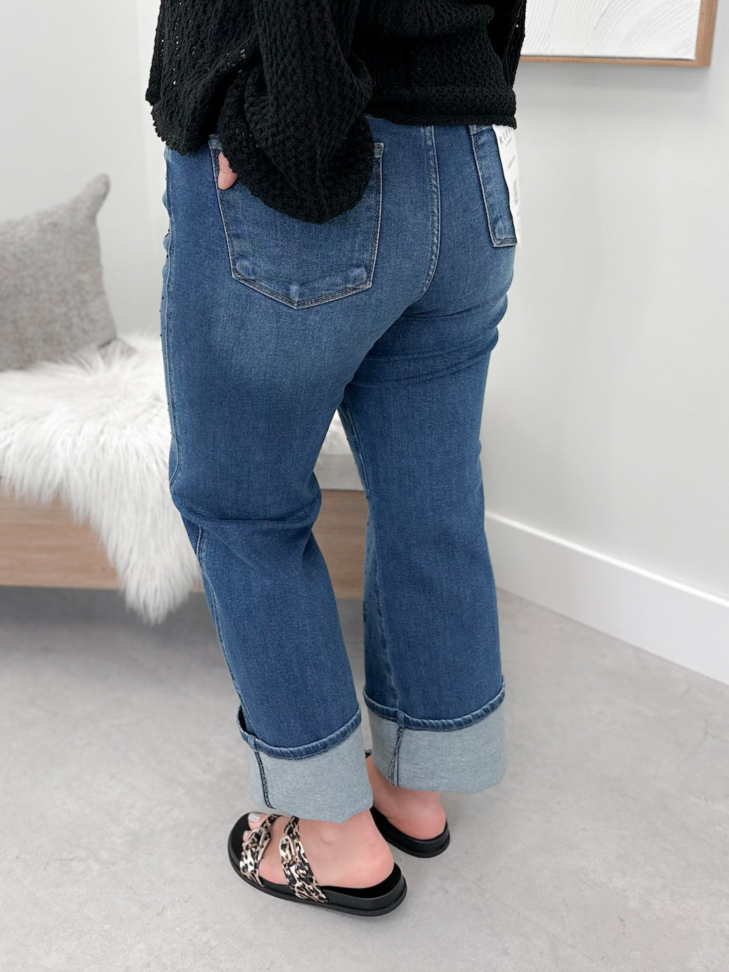 Ebony Embellished High Rise Jeans by Risen