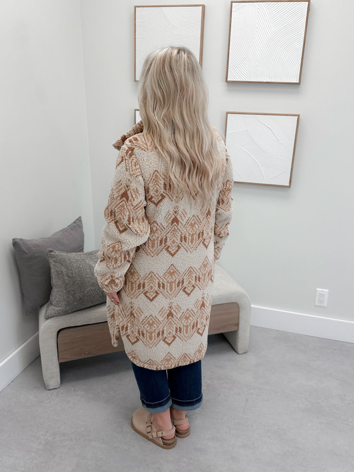 Sonoma Fleece Jacket in Aztec Creme Brûlée