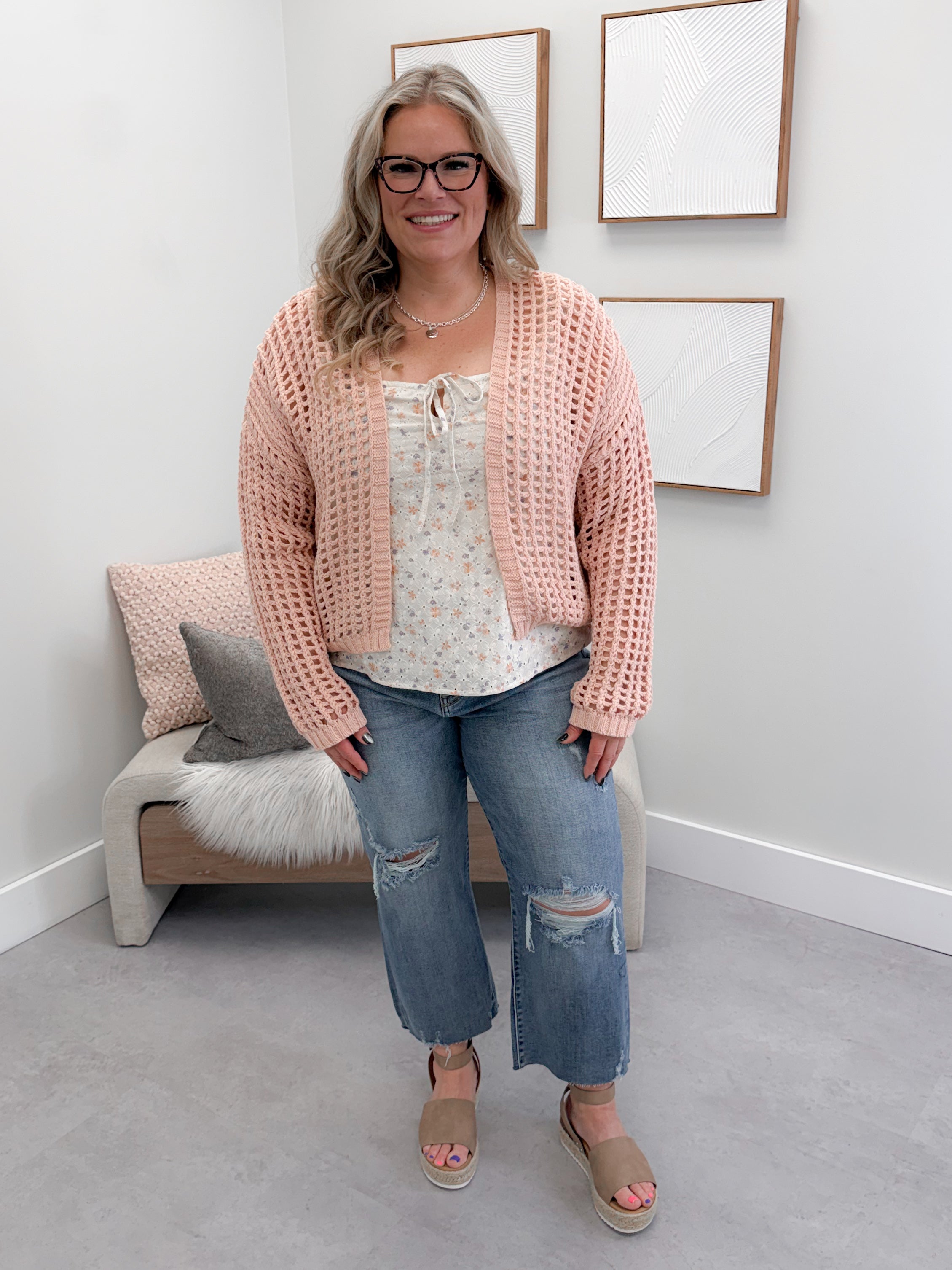 Endless Cardi in Peach