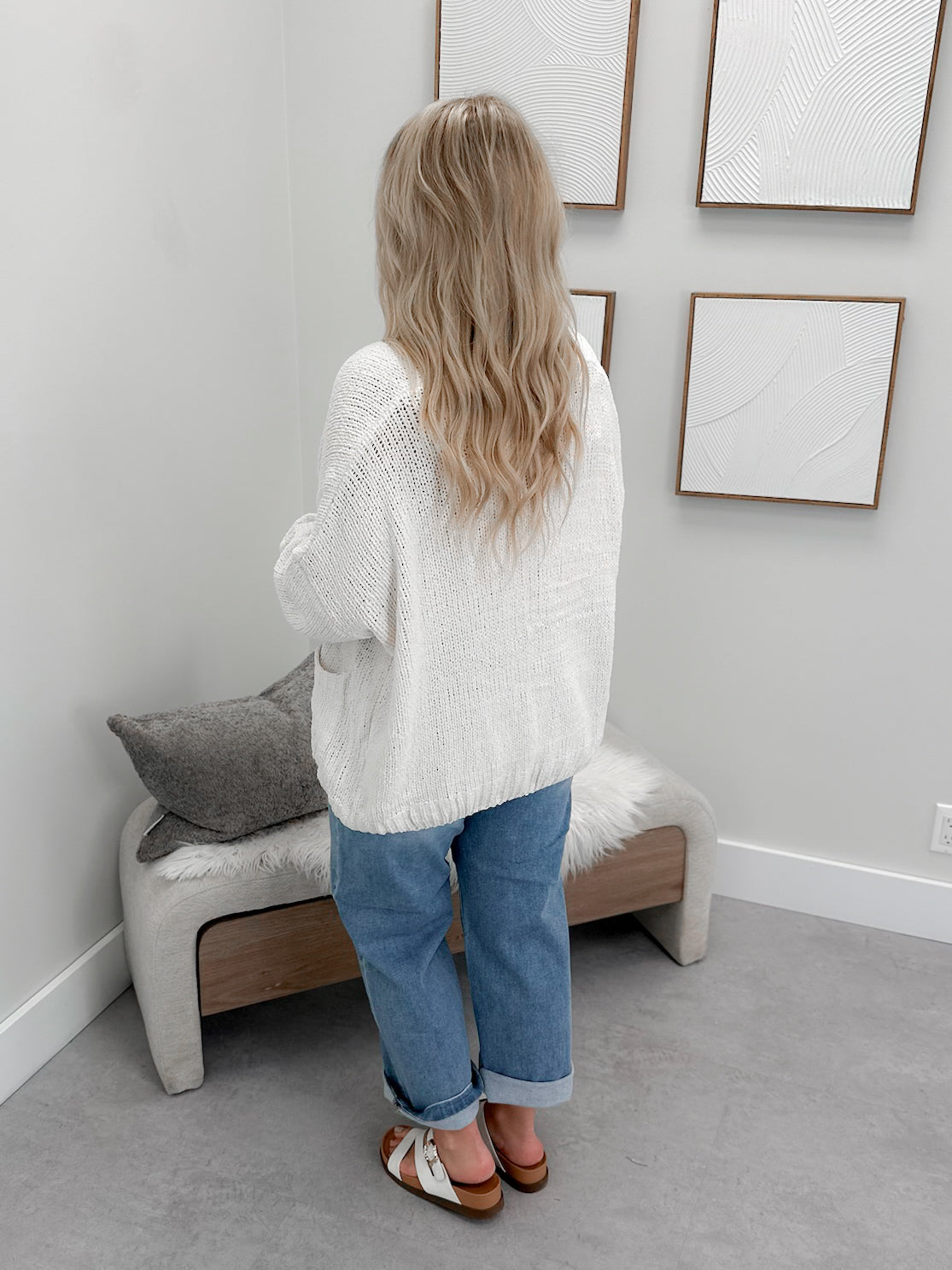 Katana Cardigan in Ivory