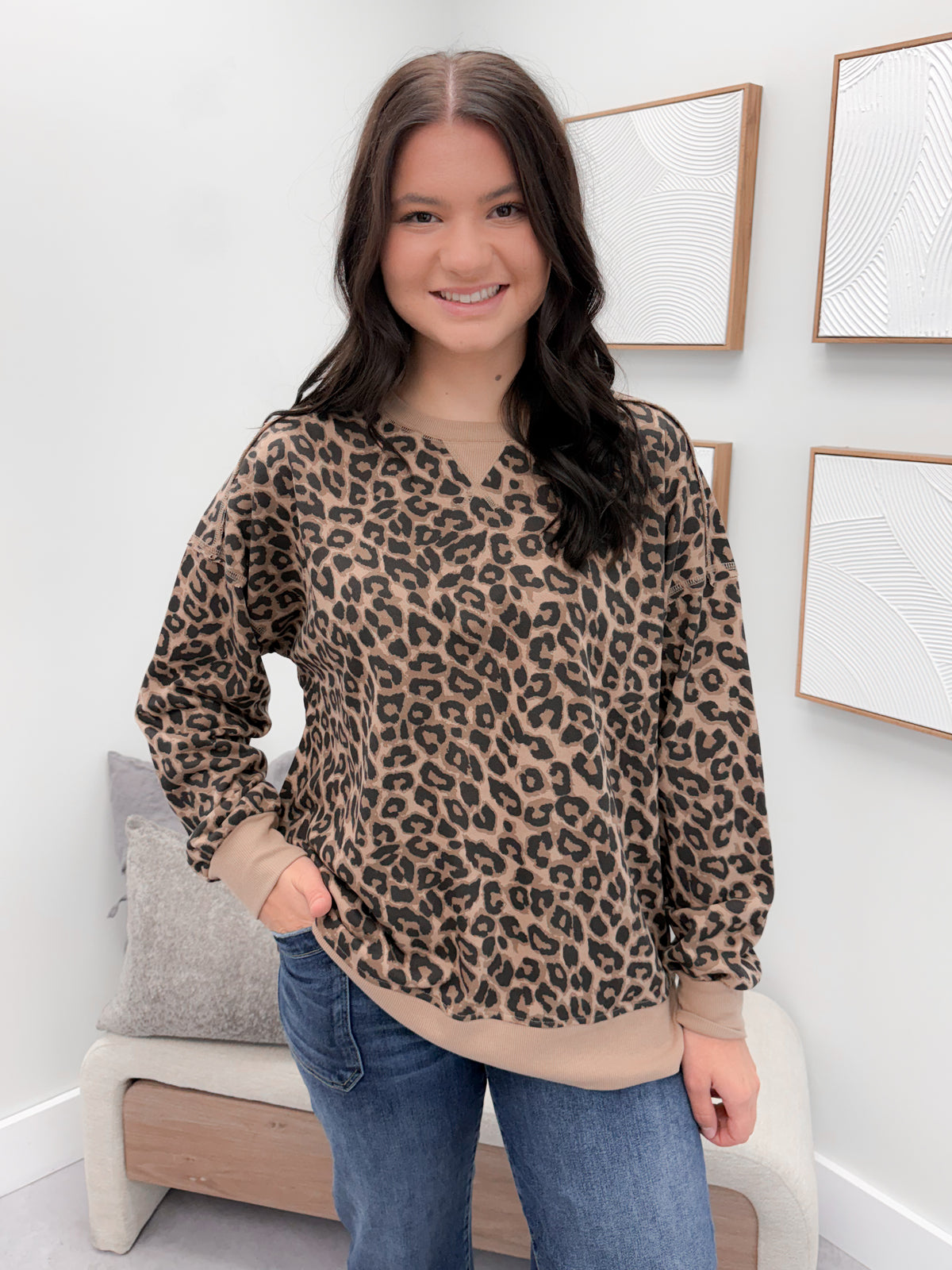 Joni Pullover in Leopard