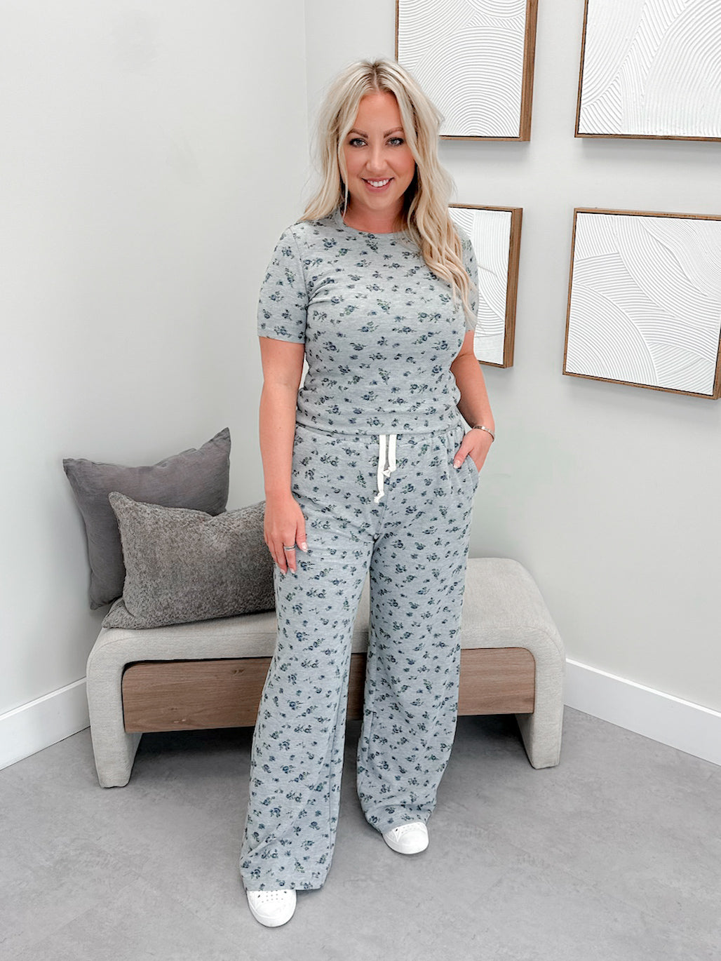 Waffle 24/7 Pant in Garden Girl by Ampersand Avenue