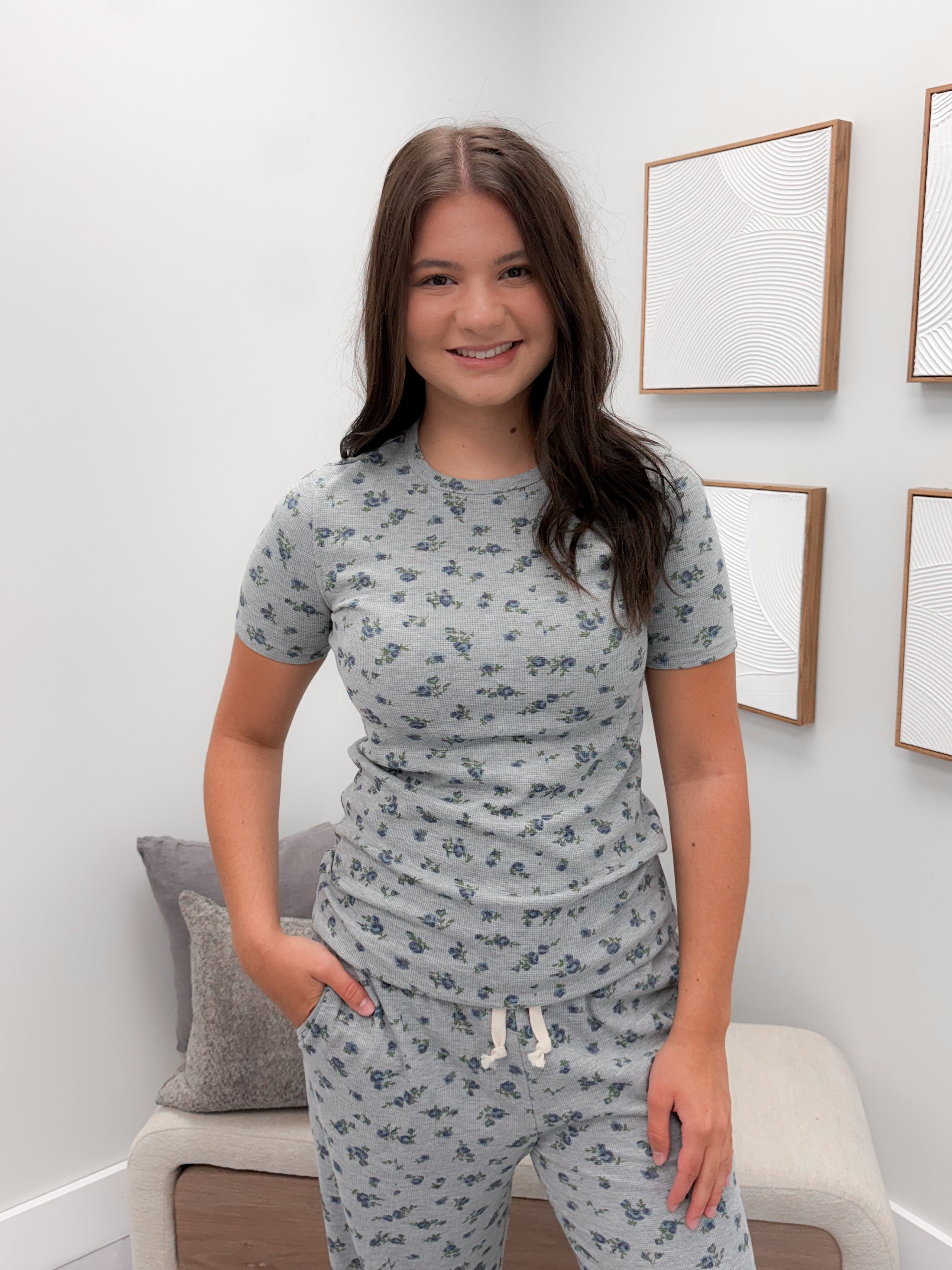 Waffle Lulu Tee in Garden Girl by Ampersand Avenue