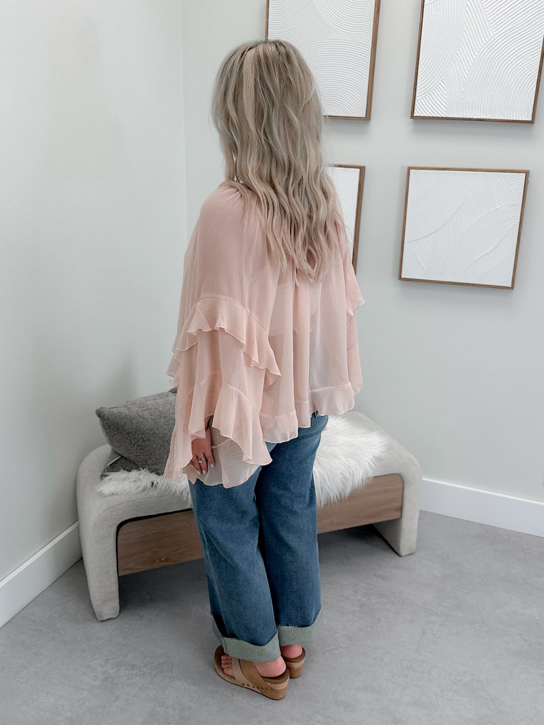 Tatum Blouse in Pale Blush