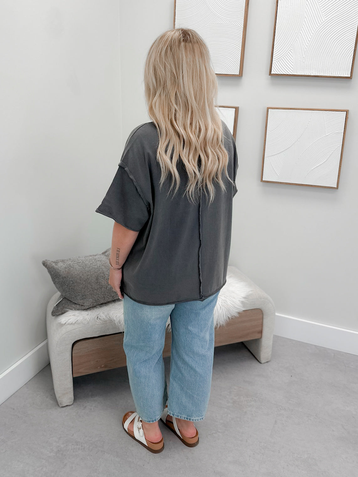 Boyfriend Tee in Heart to Heart by Ampersand Avenue