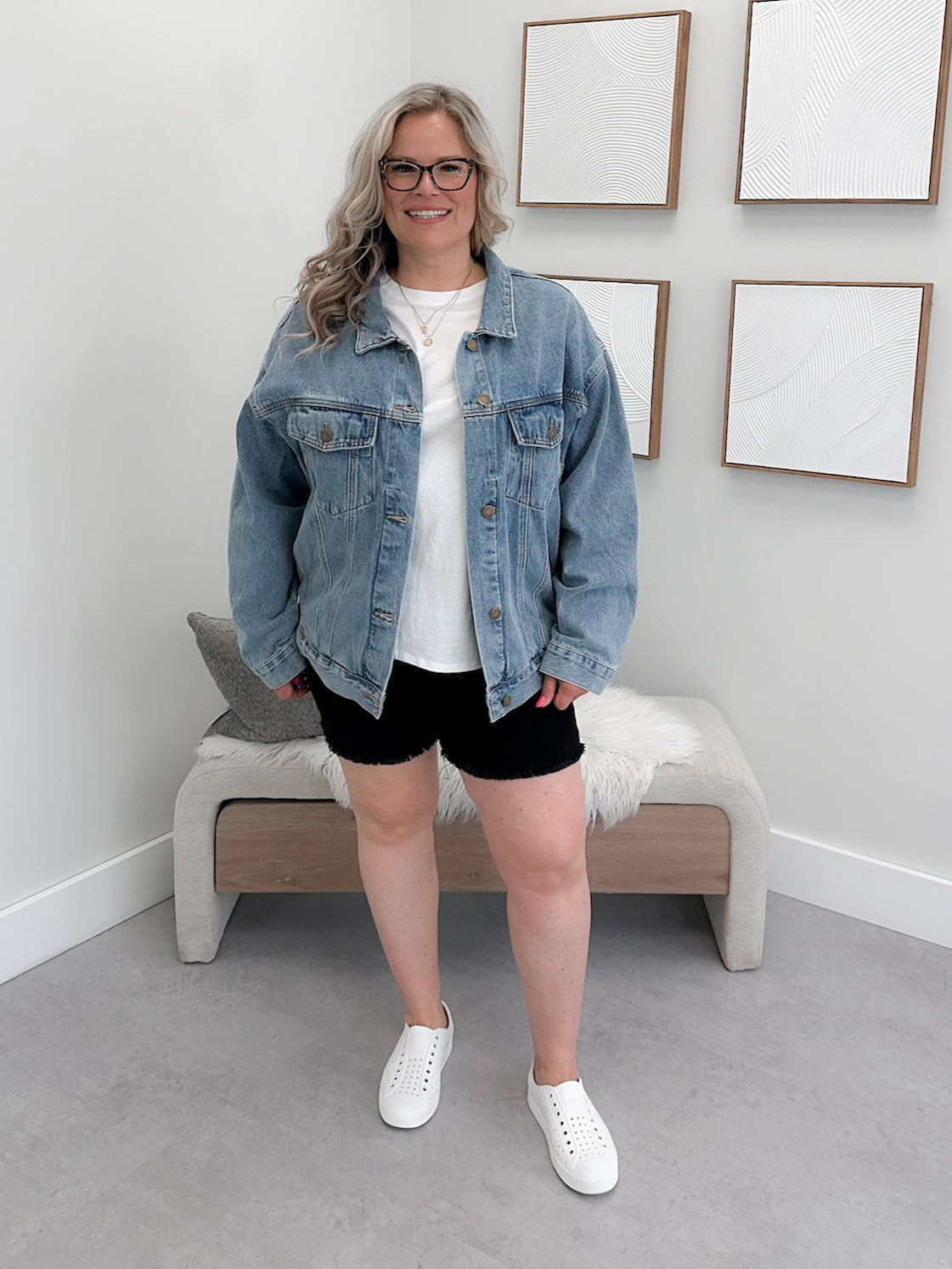 Niska Jean Shorts in Black