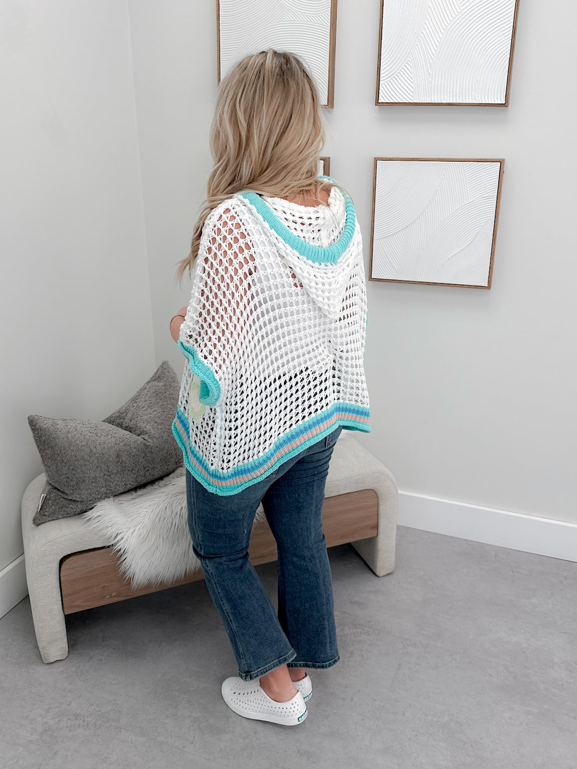 Seaside Sweater in Ivory/Mint by POL