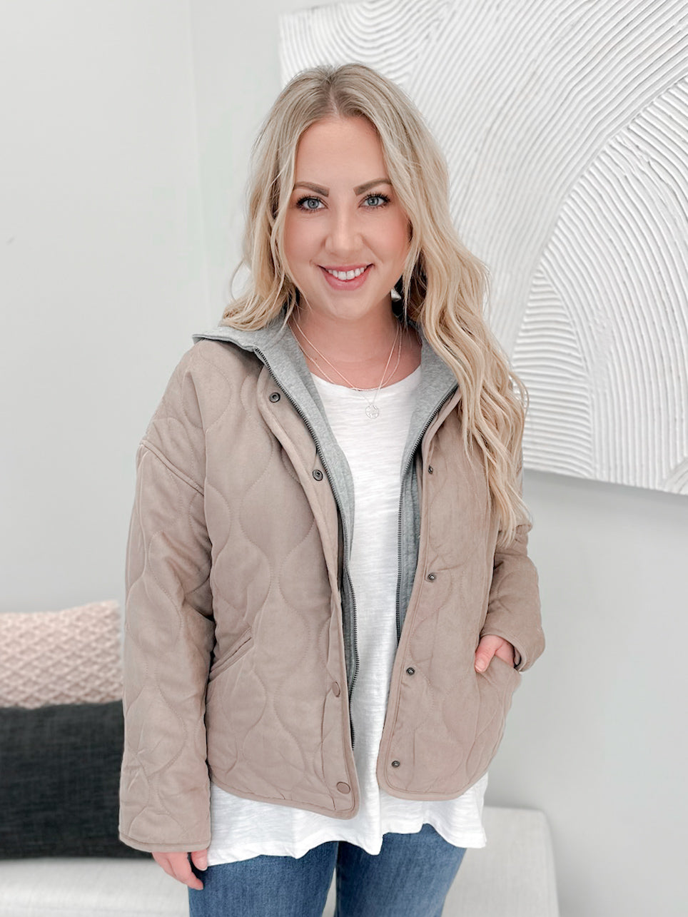 Myra Quilted Jacket in Mocha