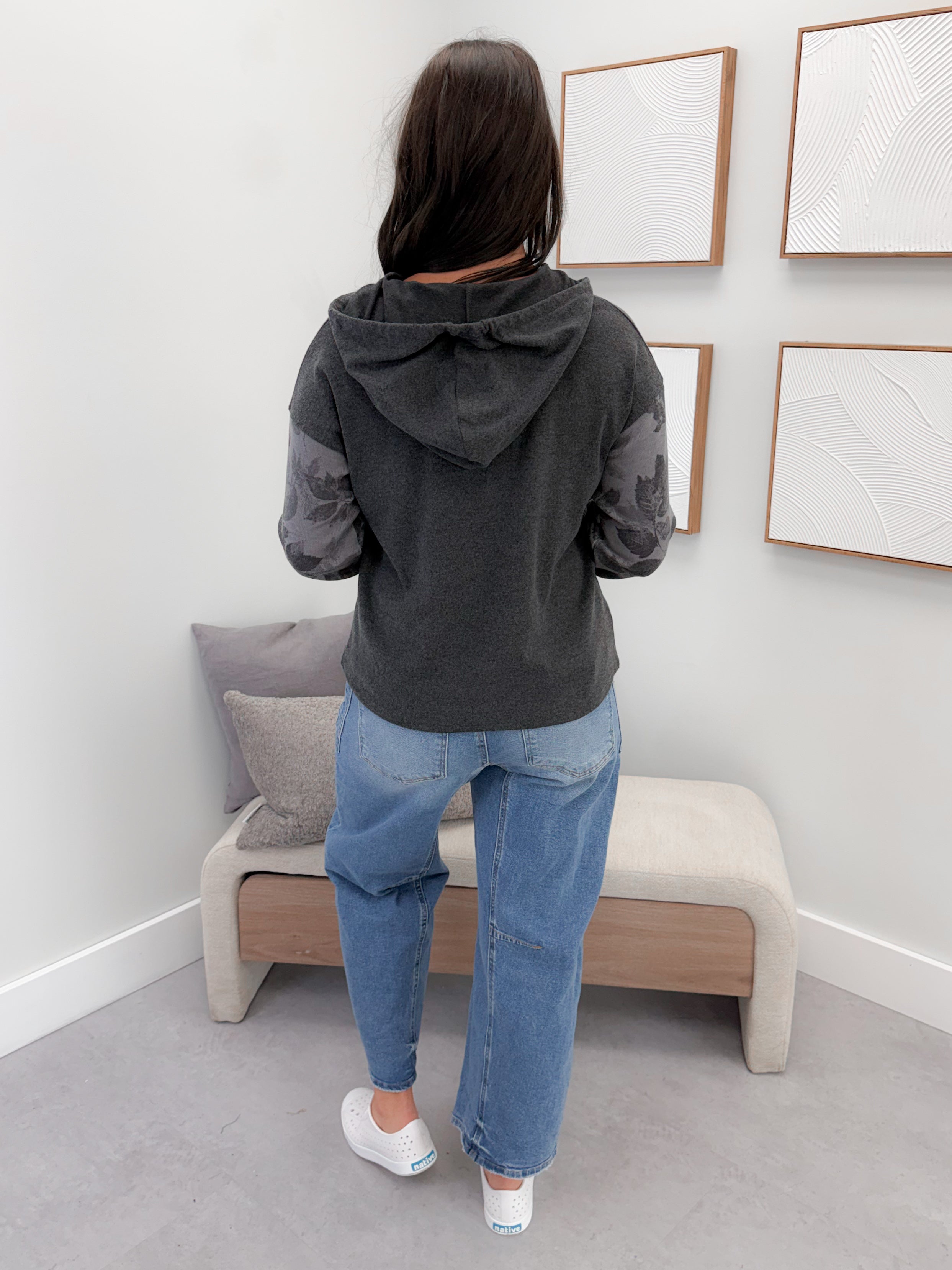 Losette Hoodie in Charcoal