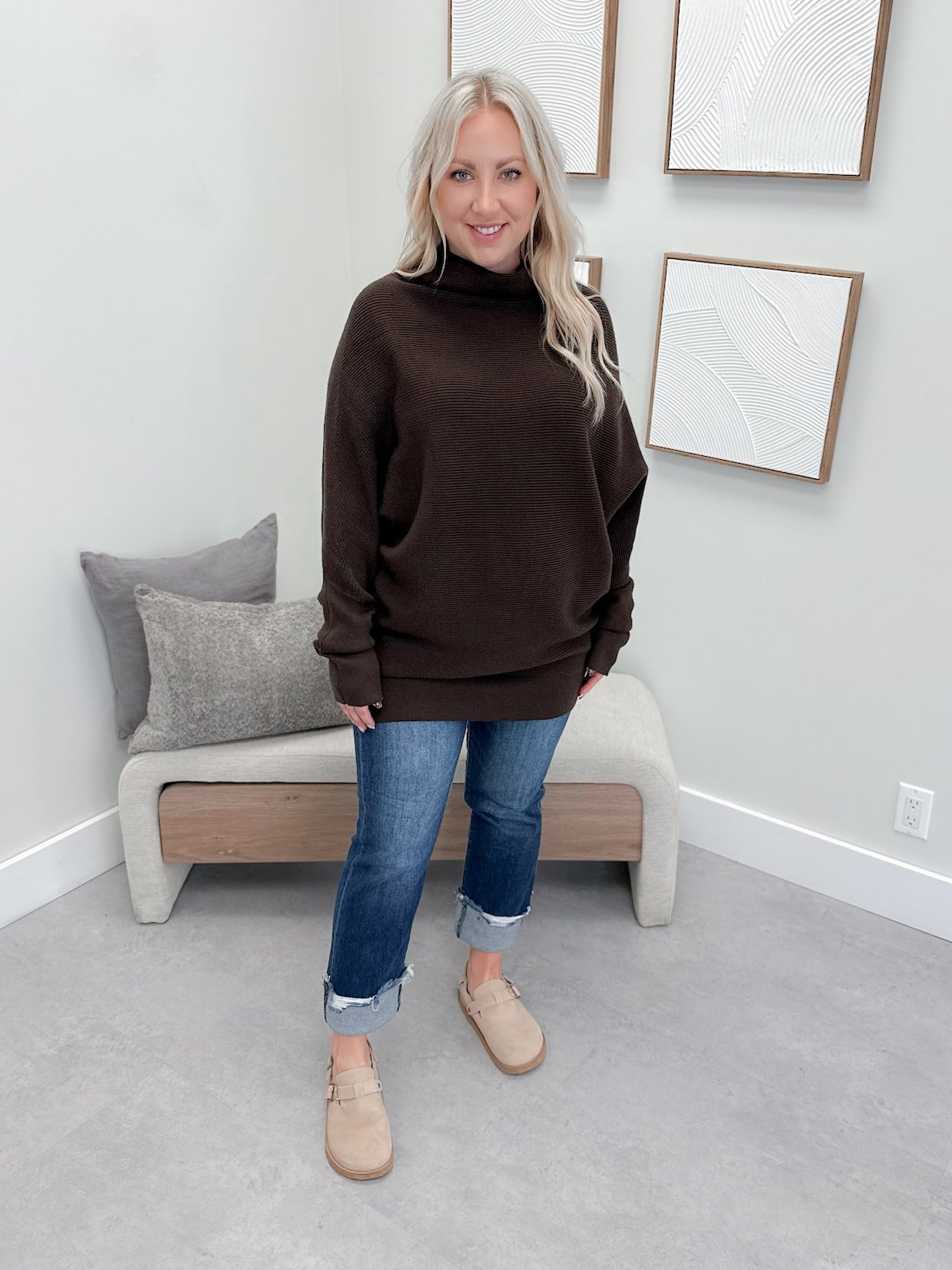 1129 Sweater in Espresso by Twenty Nine The Label