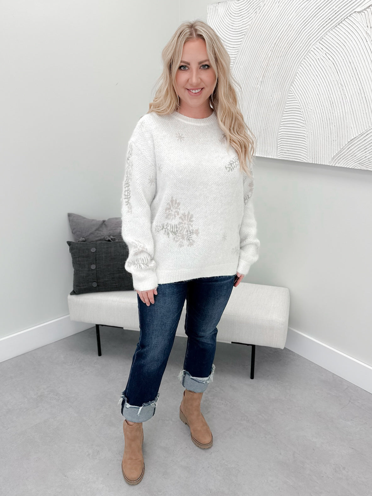 Ray Sweater in Ivory Floral