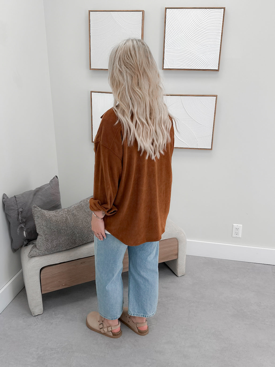 Arlowe Shacket in Copper