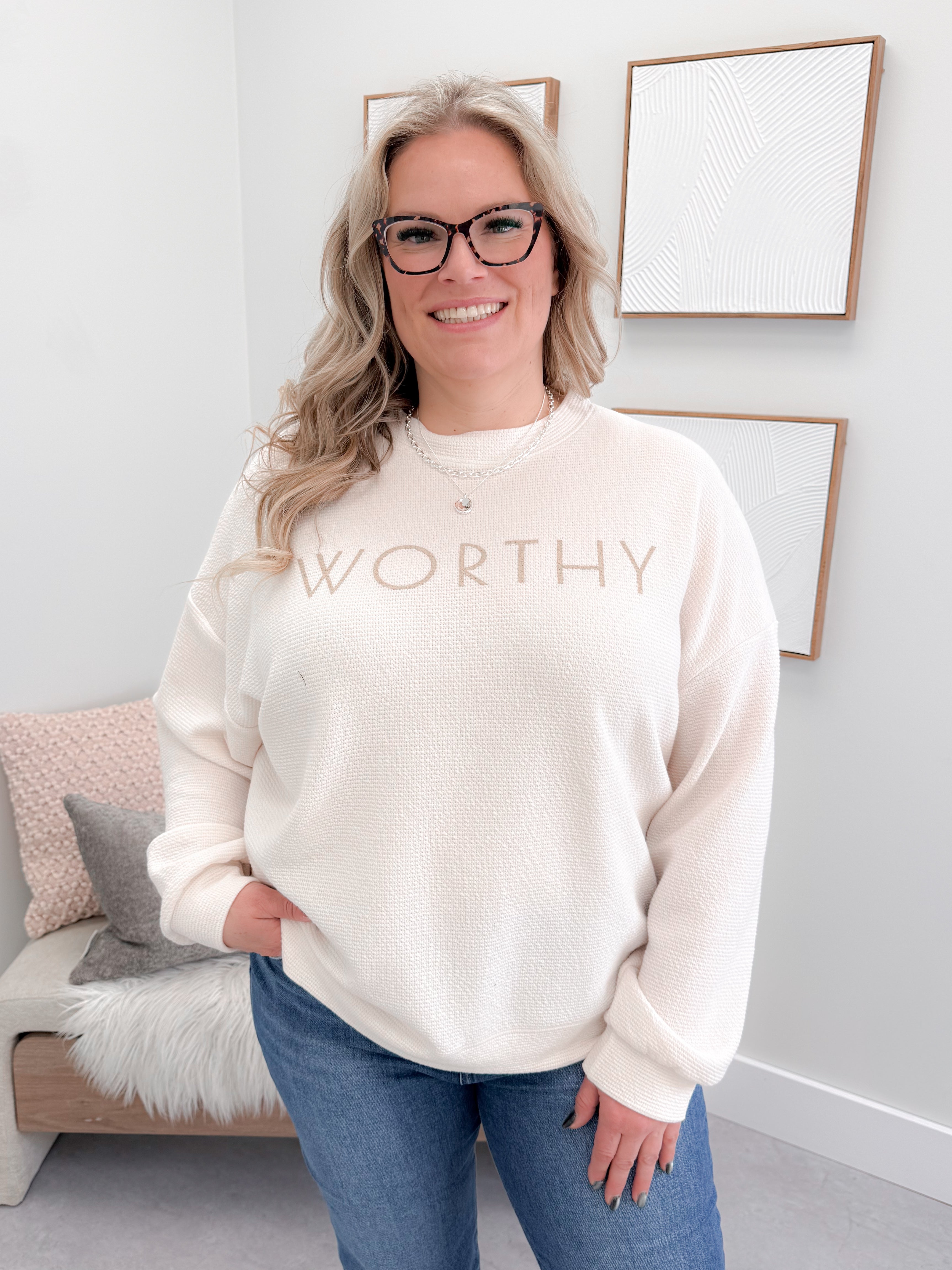 Worthy Long Sleeve in Cream