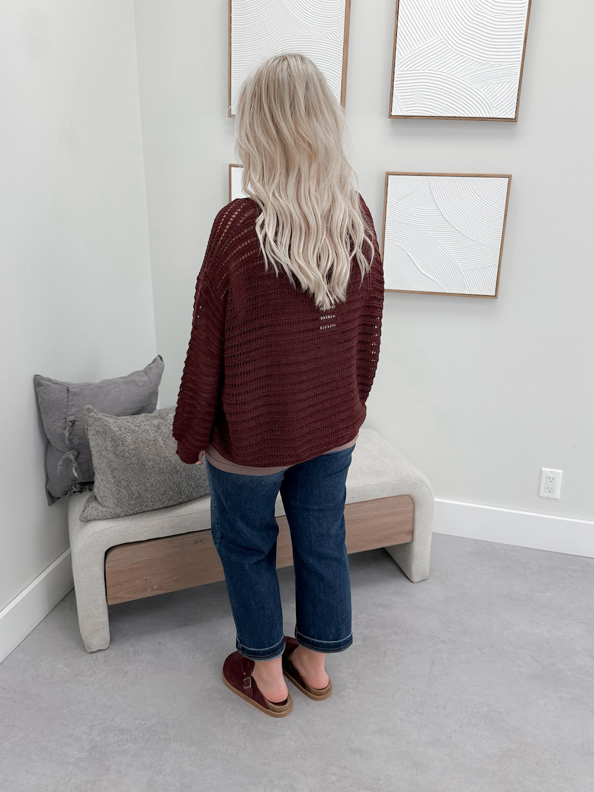 Blaine Sweater in Burgundy