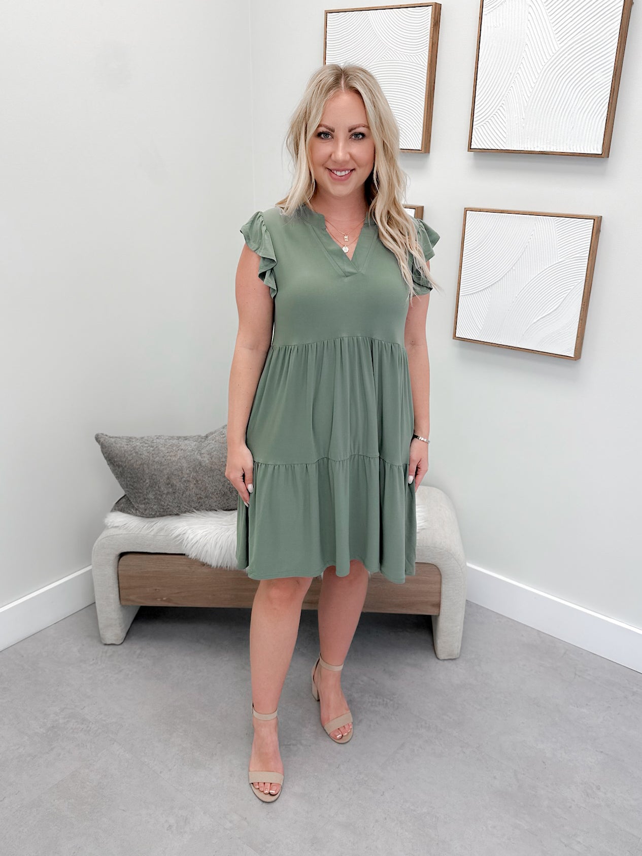 Inez Dress in Green
