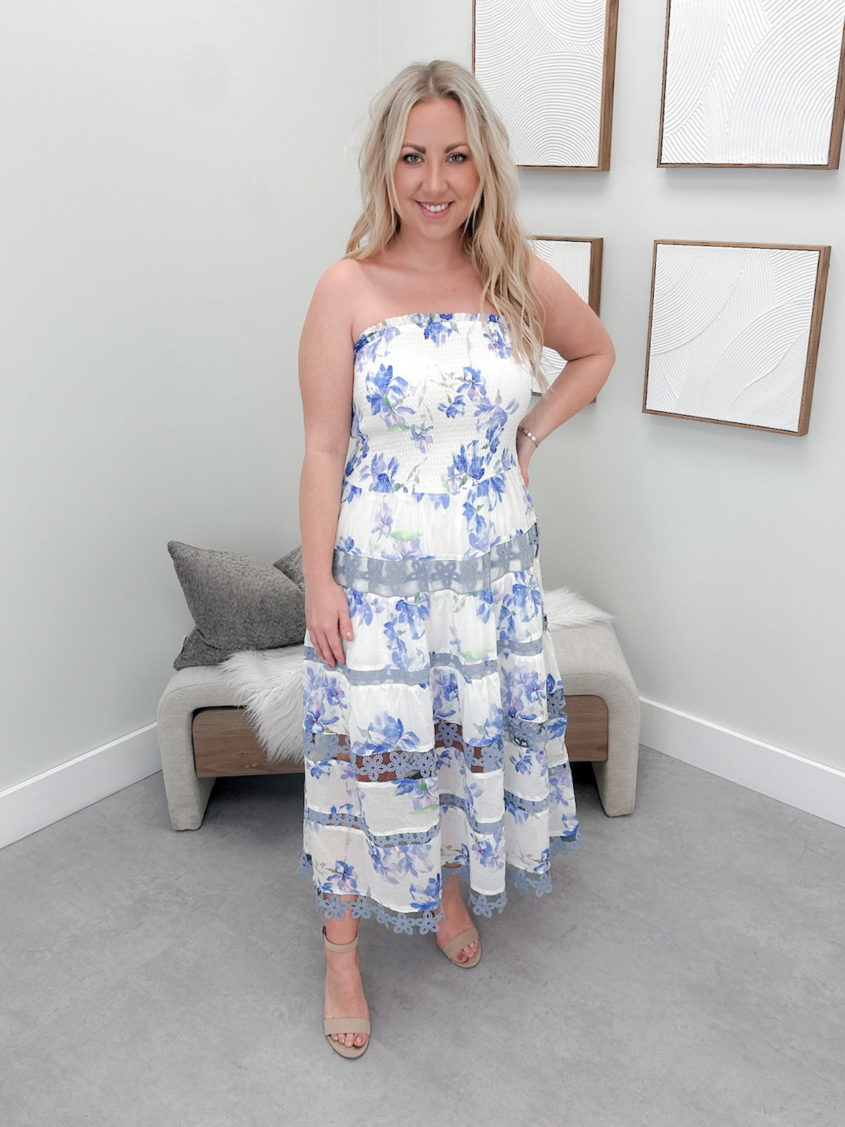 Amara Dress in Blue Iris