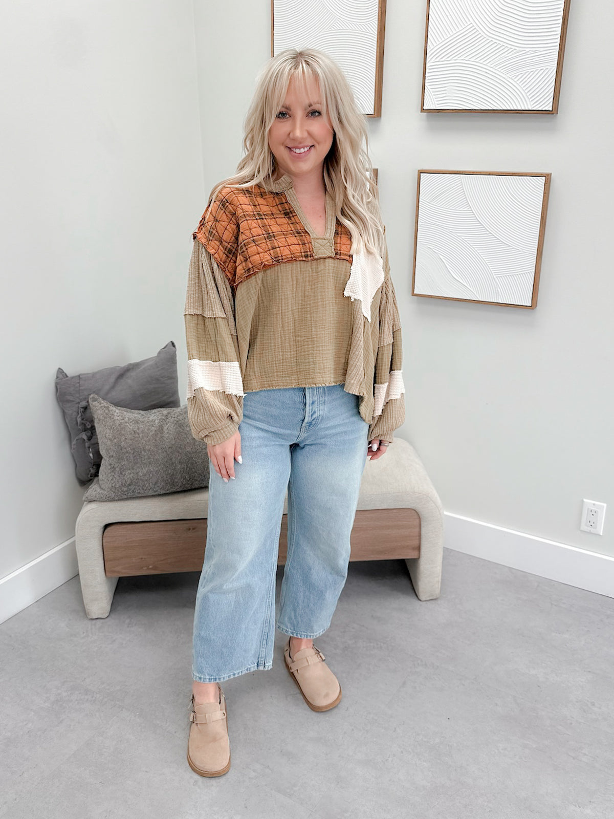 Ferna Long Sleeve in Mixed Olive