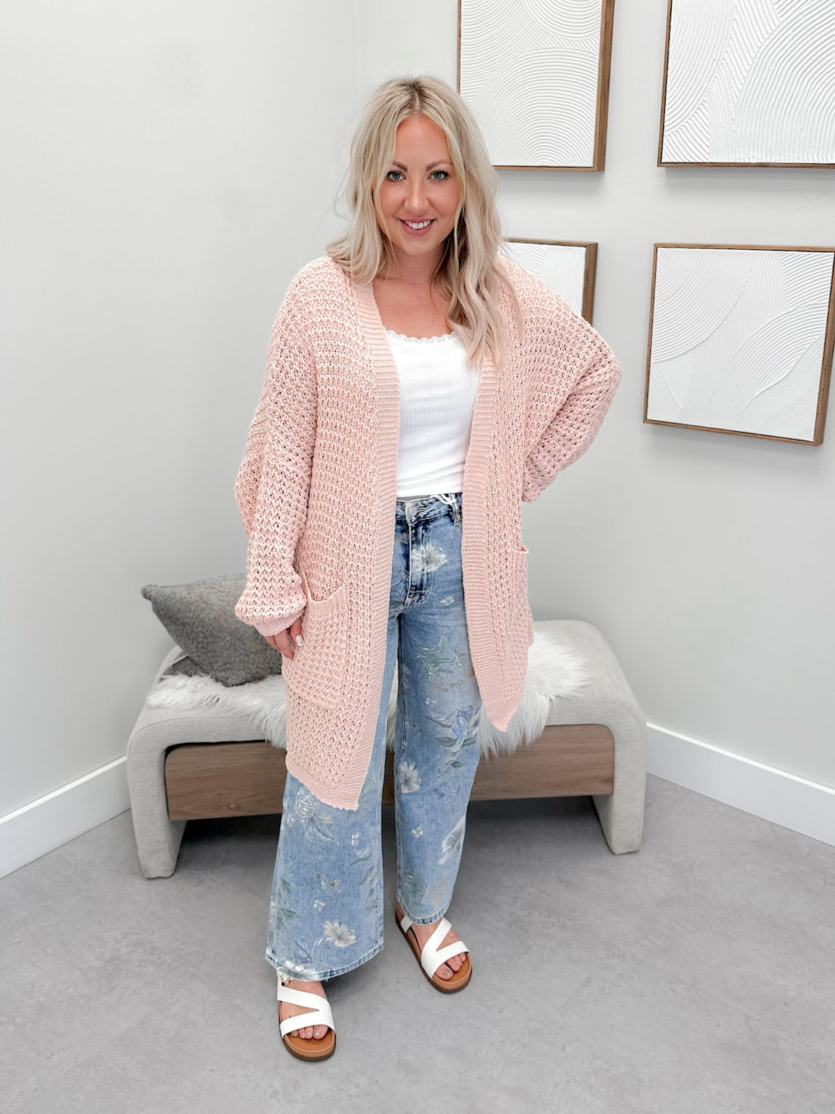 Bennett Cardigan in Blush