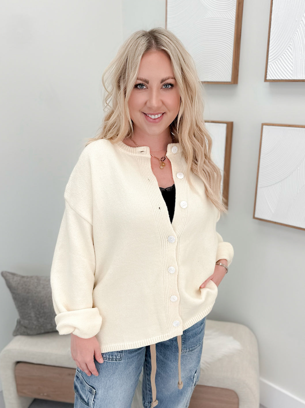 Jarek Cardigan in Butter