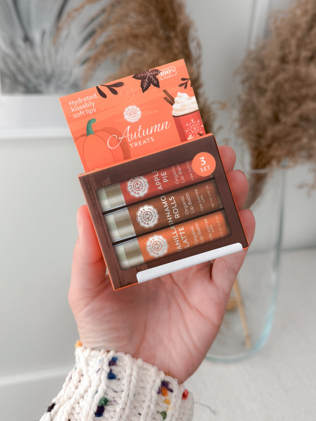 Autumn Treats Organic Lip Balm 3 Set