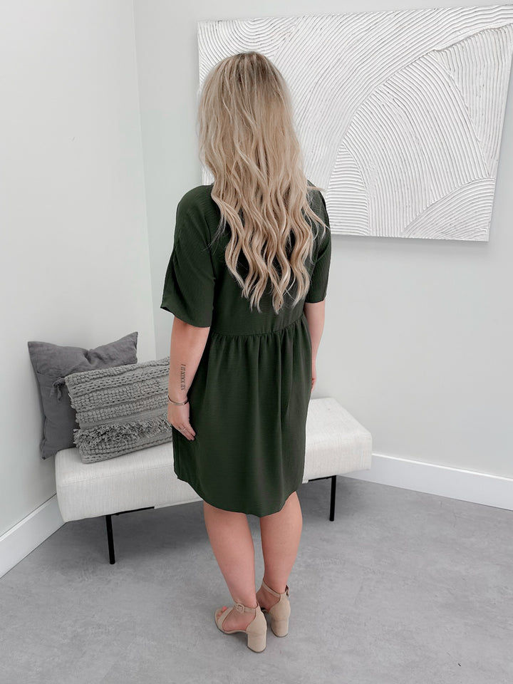 Saanvi Dress in Olive