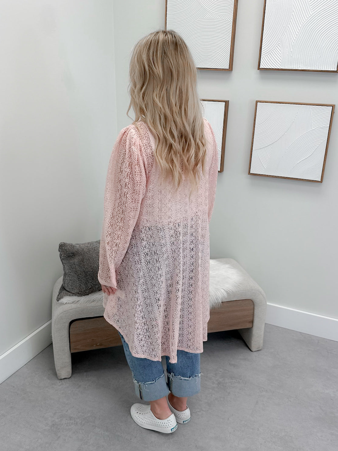 Arabella Lace Button Up Long Shirt