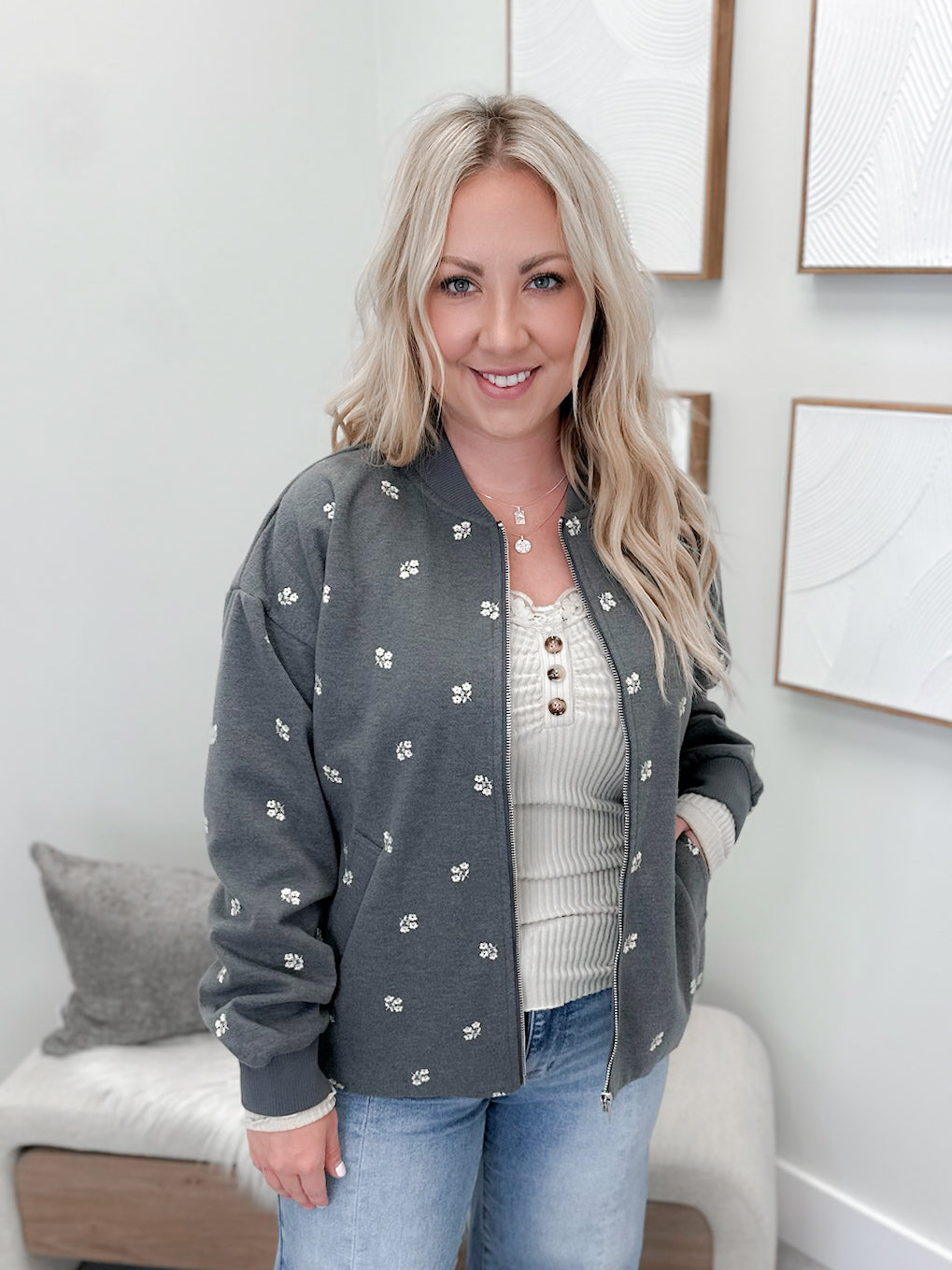 Fleur Jacket in Grey