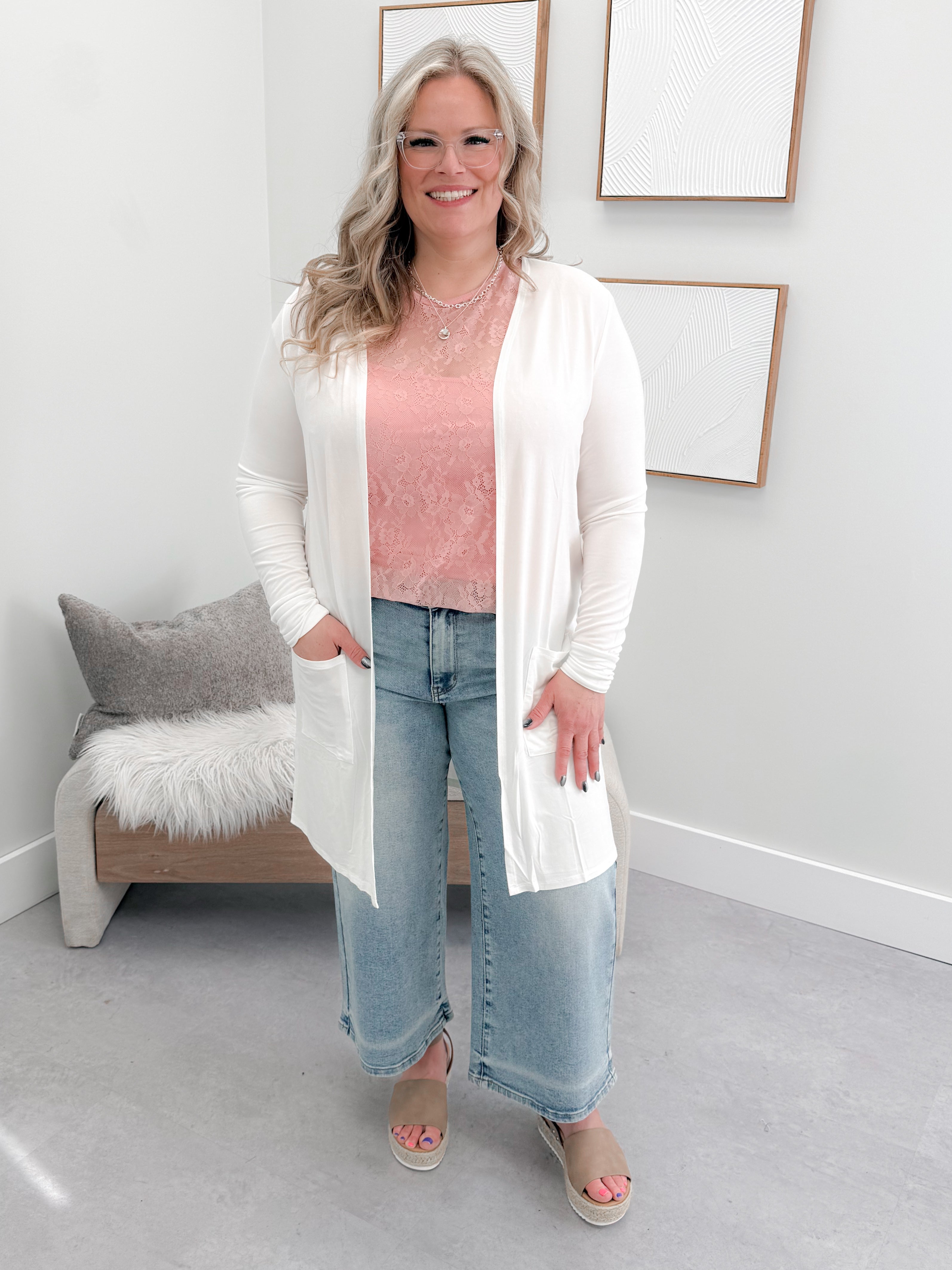 Melora Cardigan in Ivory