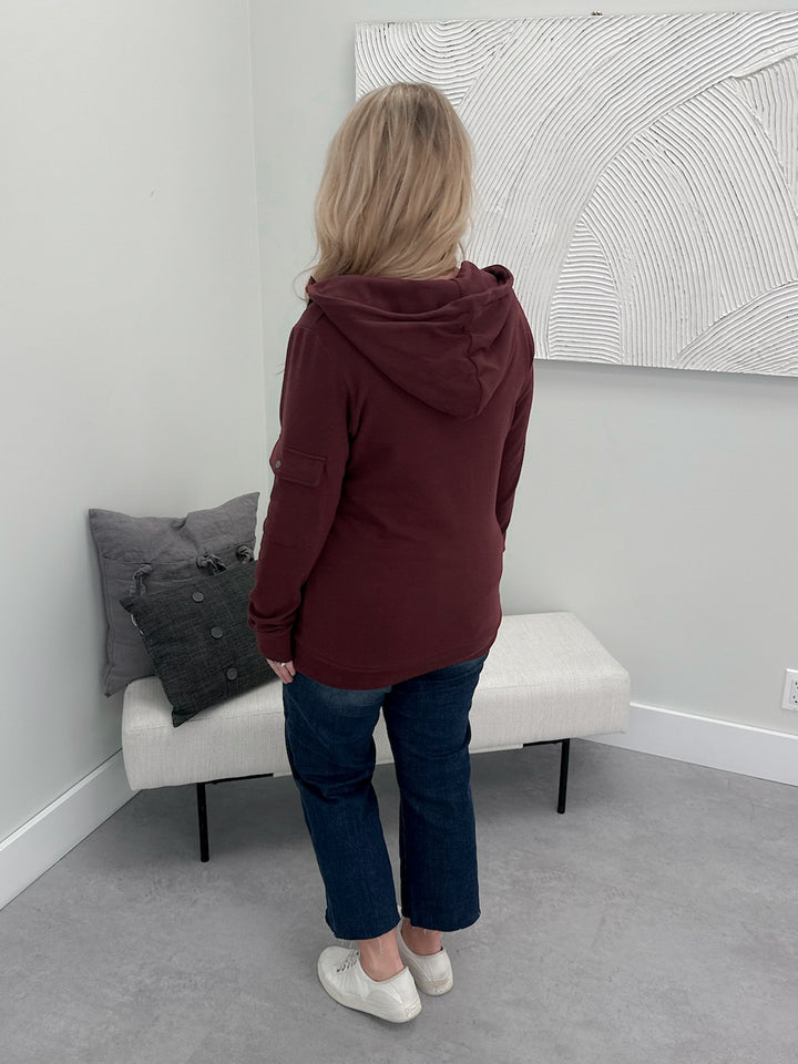 Jovie Half Zip in Burgundy