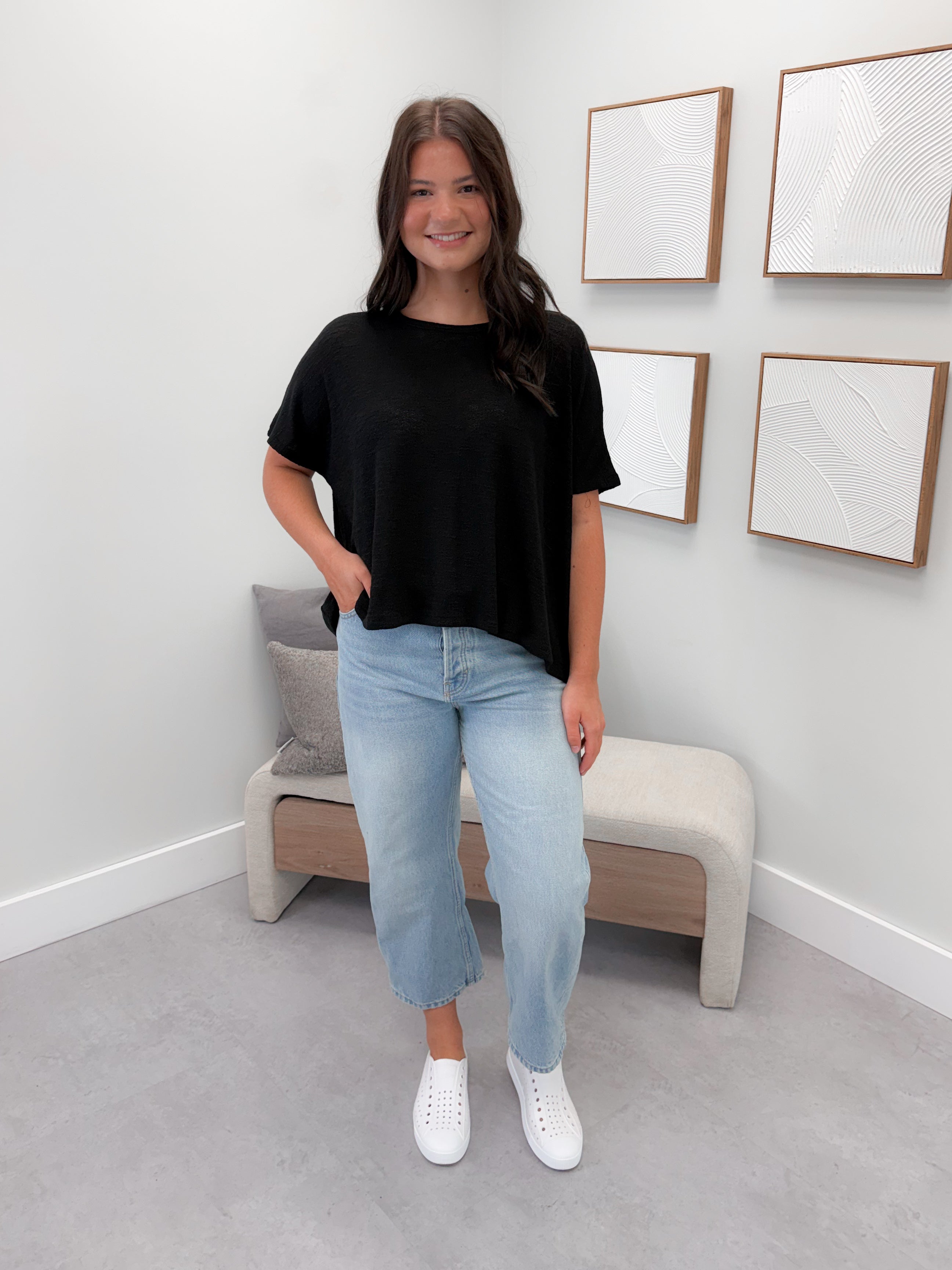 Knit Tee in Black