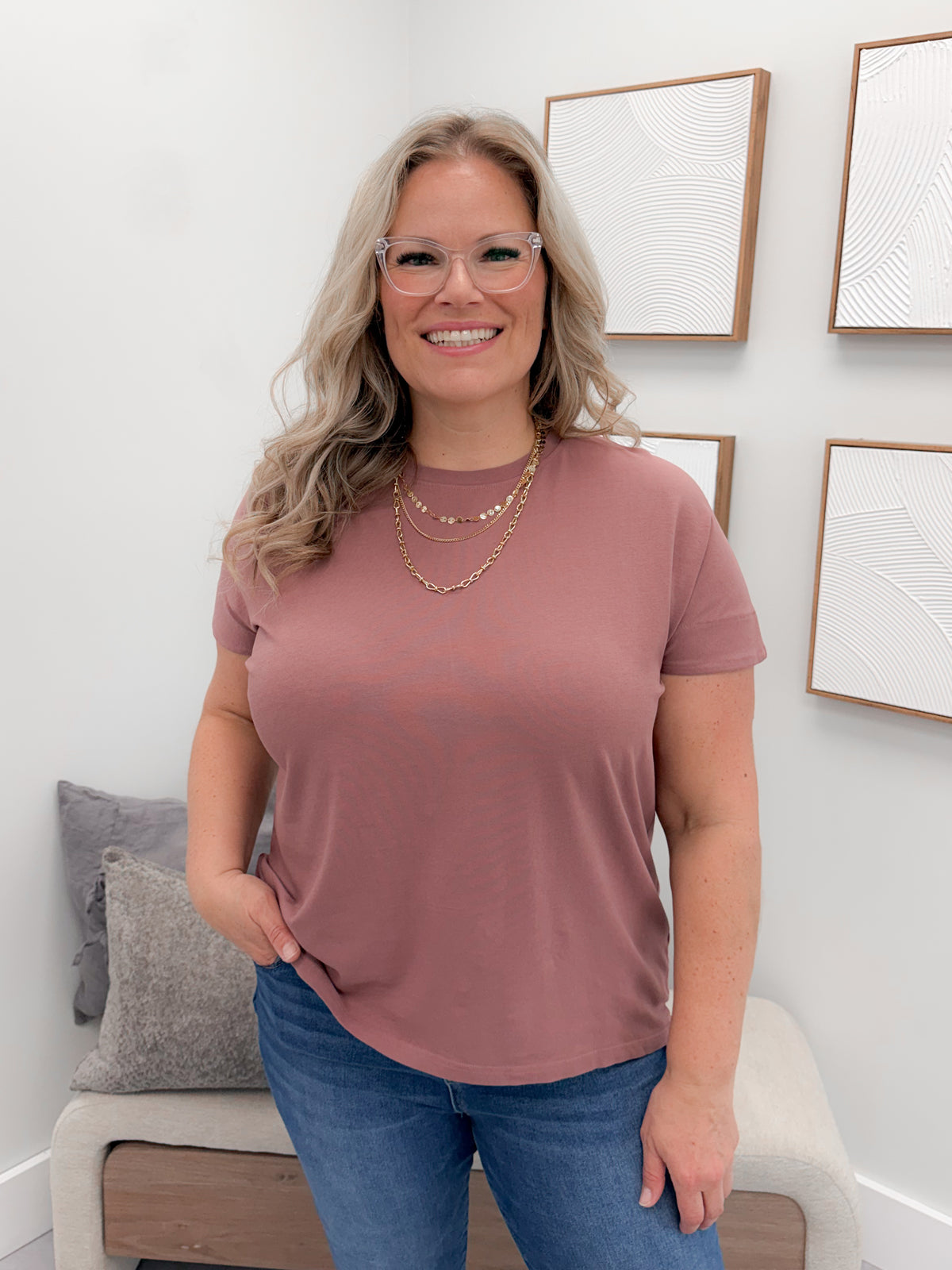 Jessie Tee in Rose Taupe