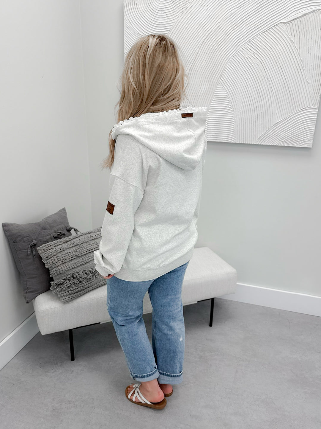 University Fullzip in Grey Lace by Ampersand Avenue