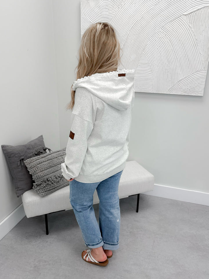 University Fullzip in Grey Lace by Ampersand Avenue