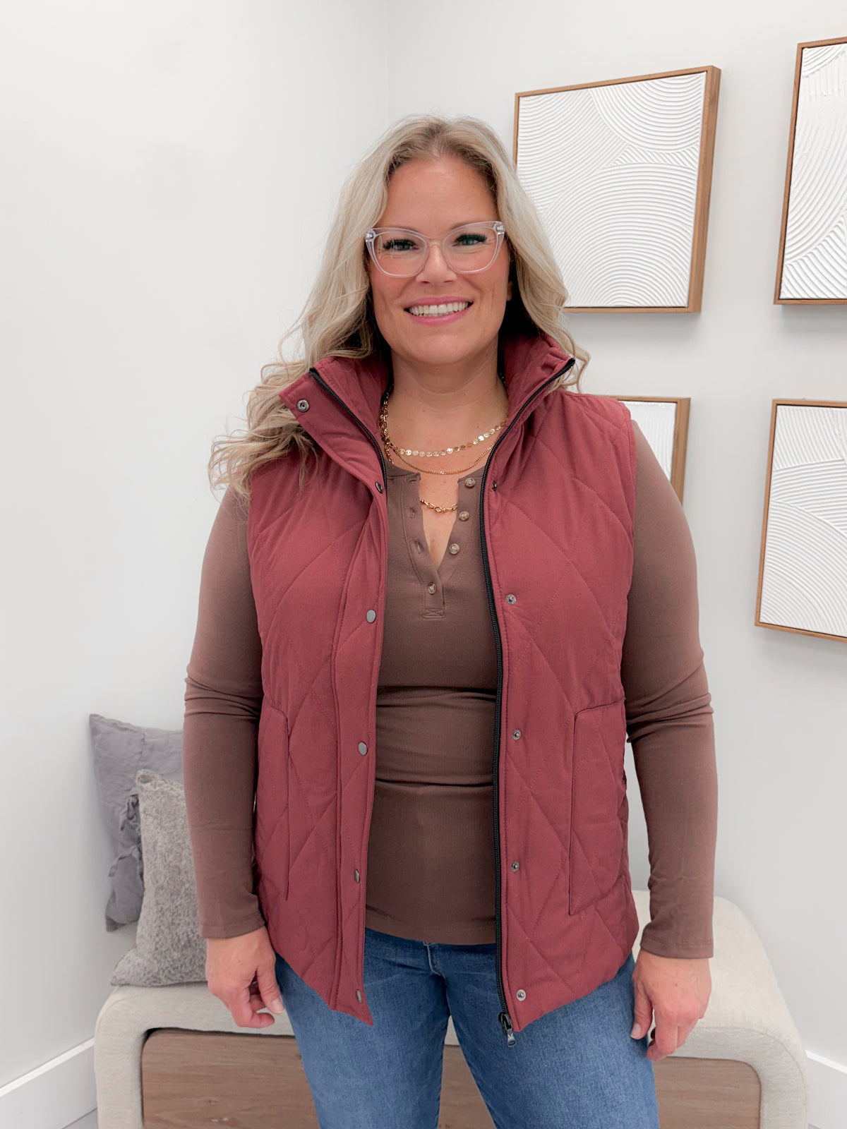Remy Vest in Burgundy