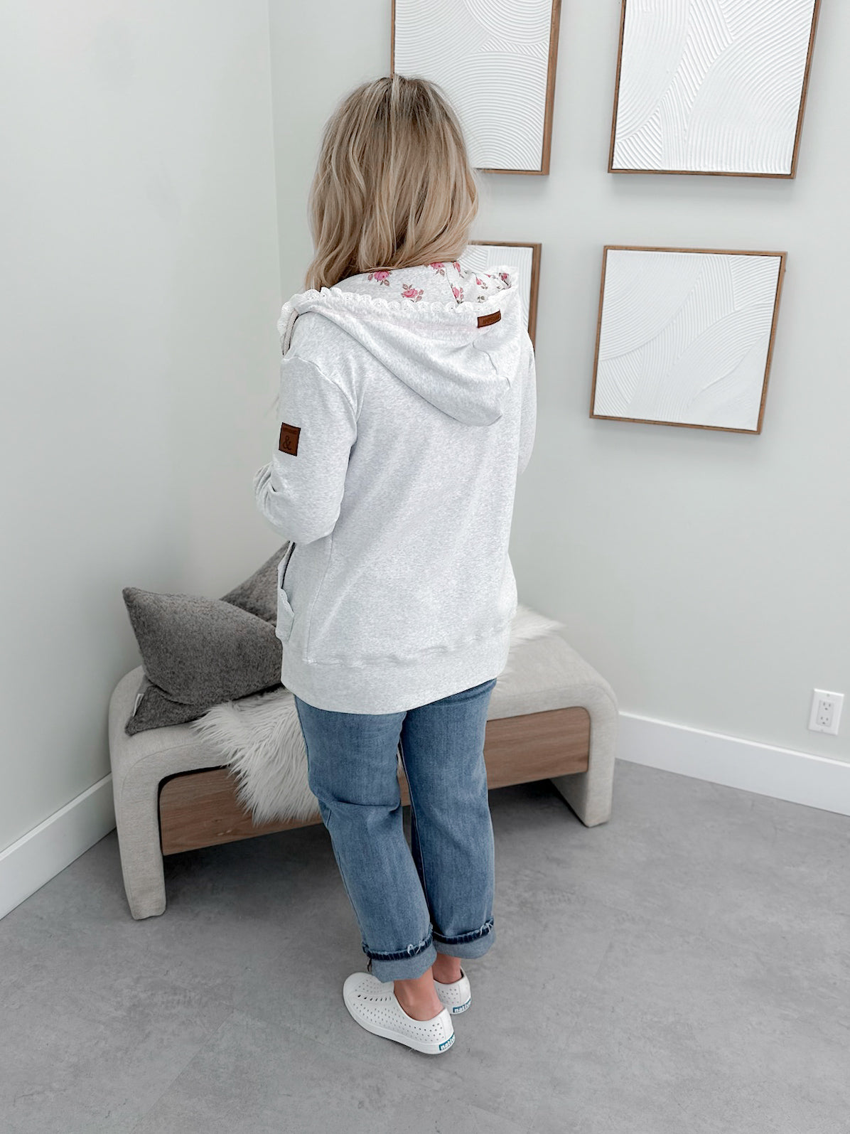 Fullzip Sweatshirt in Morning Mist by Ampersand Avenue