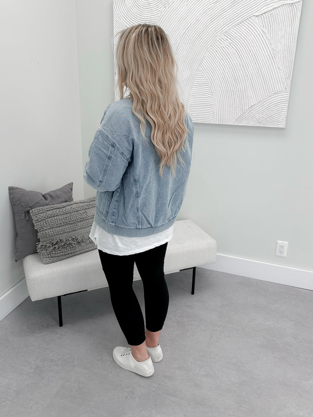 Chance Denim Bomber Jacket