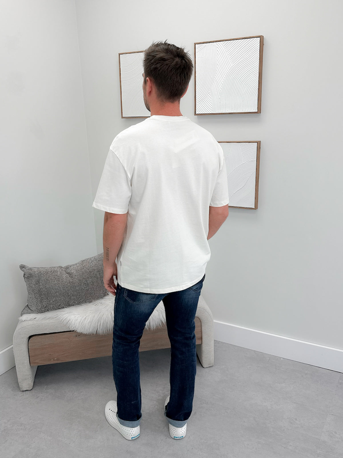 Mens Surf Match Tee in Vanilla