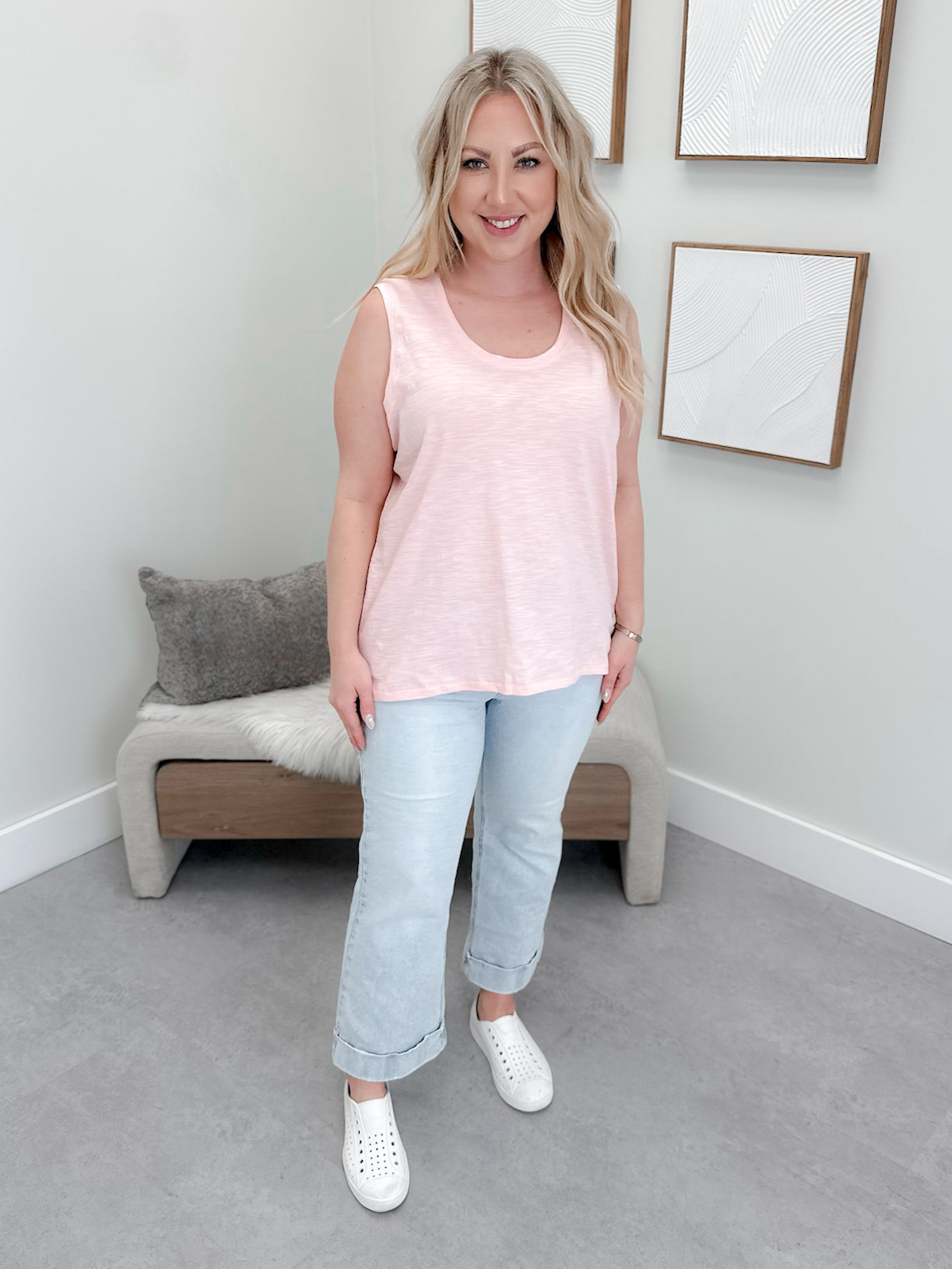 501 Tank Top in Petal Pink by Twenty Nine The Label