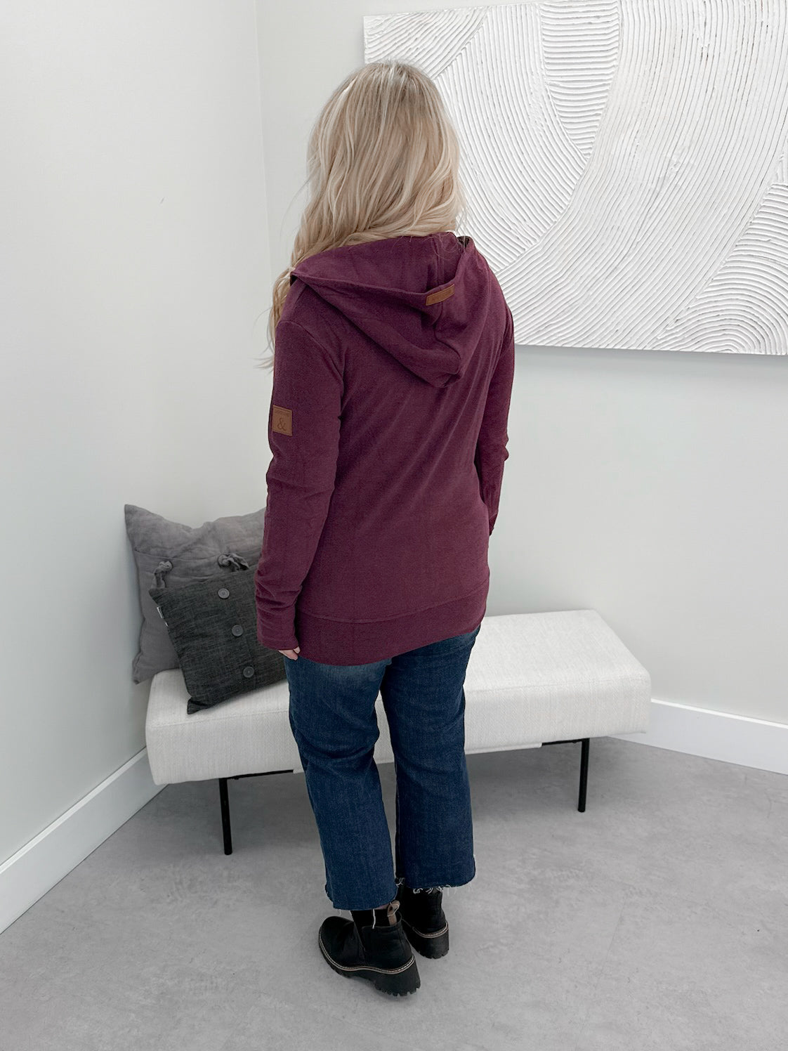 Performance Fleece Fullzip Sweatshirt in Velvet Plum by Ampersand Avenue