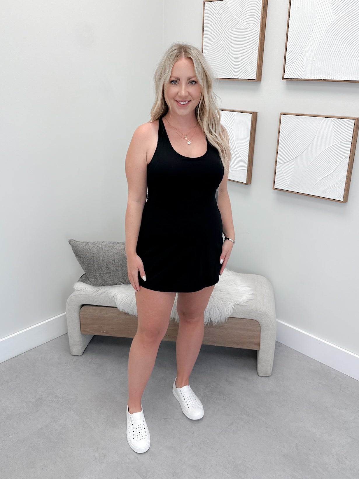 Juno Twist Skort Dress in Black