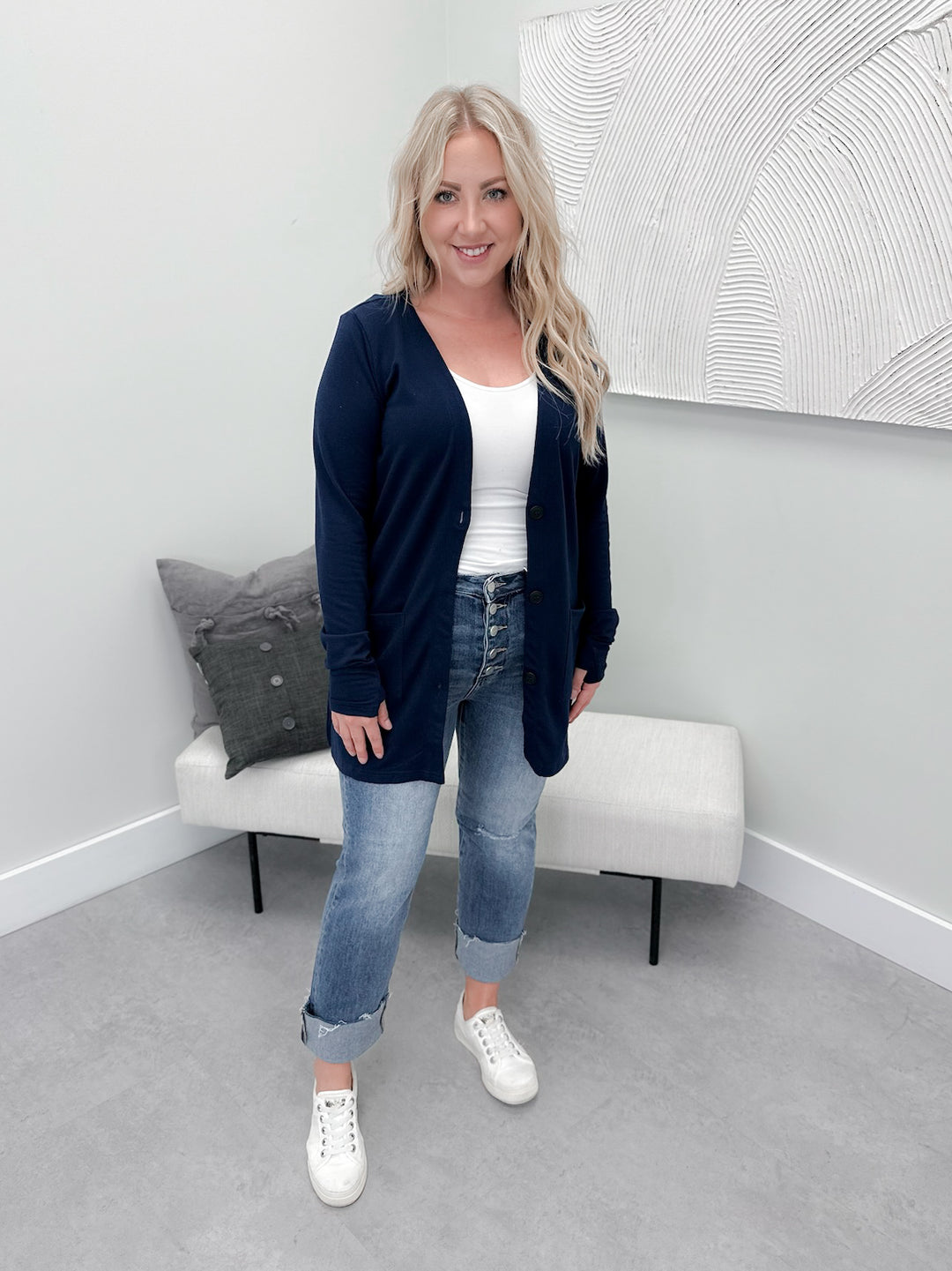 Cori Cardigan in Navy