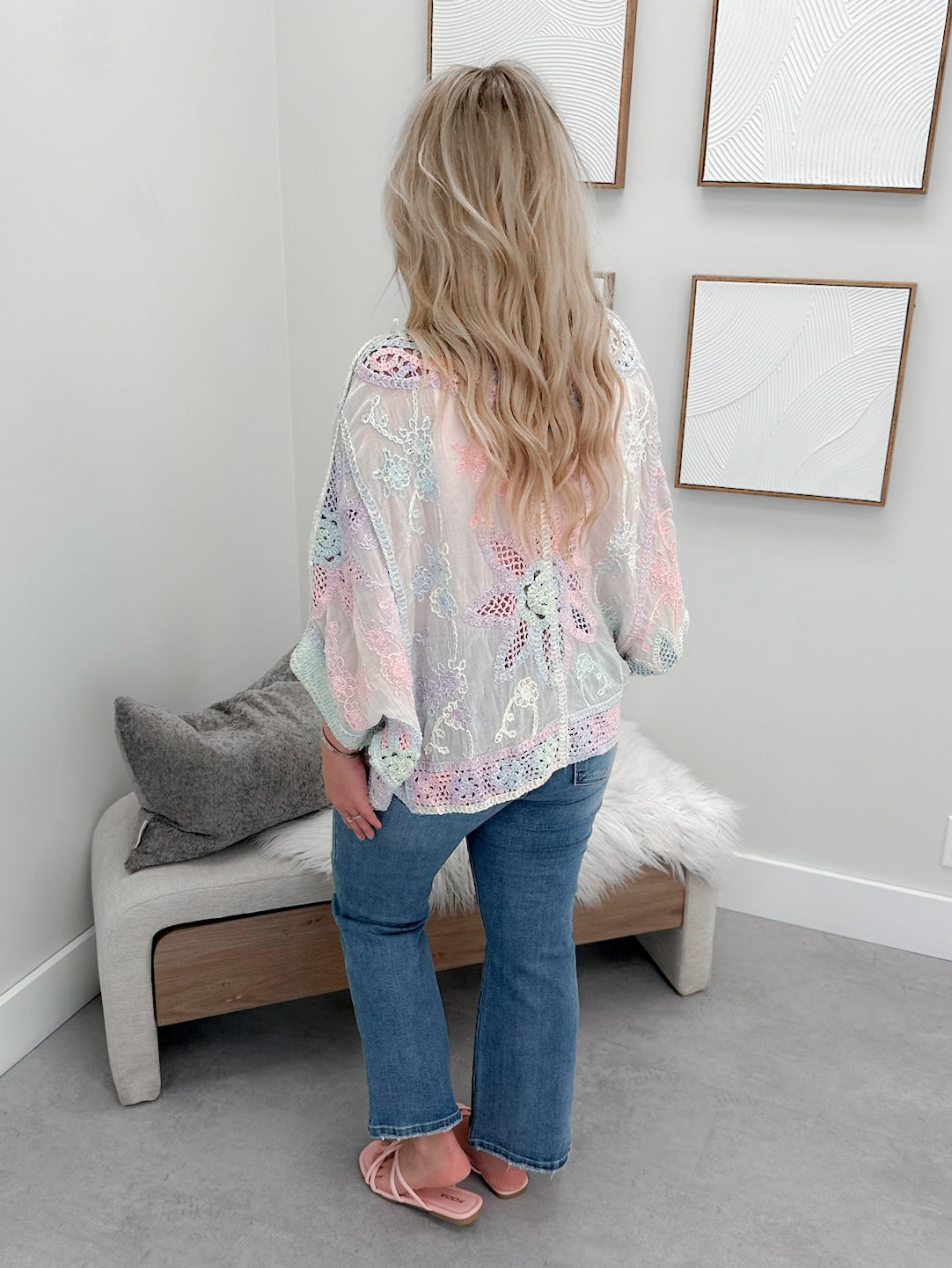 Butterfly Cocoon Cardigan in Rainbow