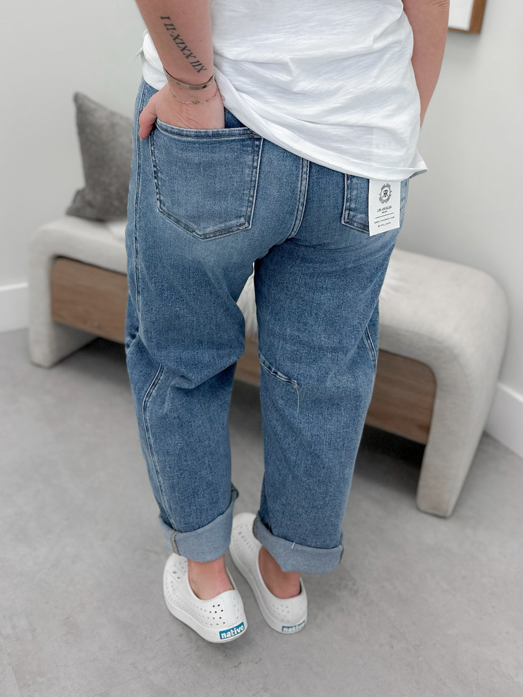 Sky Barrel Grommet Jeans by Risen - L/O size 5/27