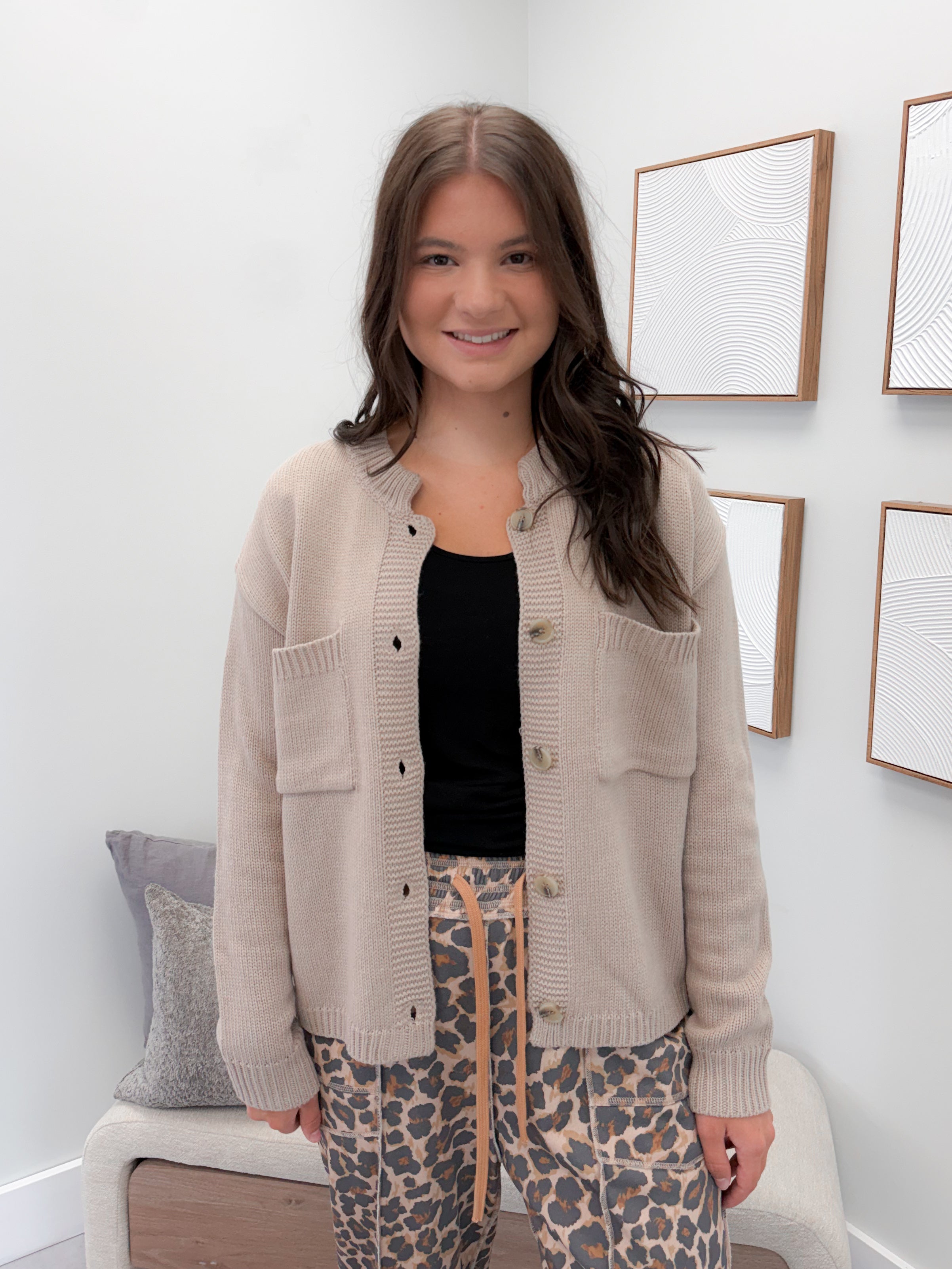 Vienna Cardigan in Taupe