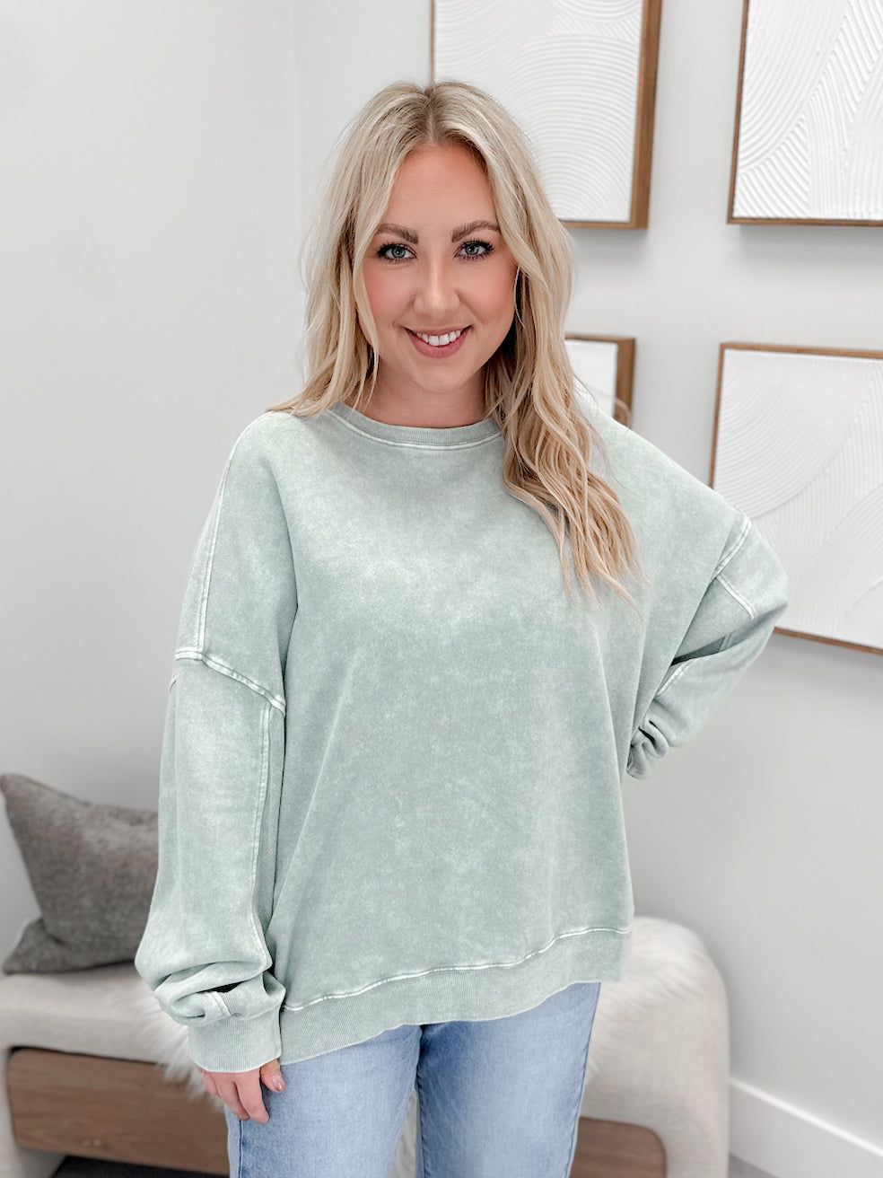 Lolo Pullover in Sage Wash