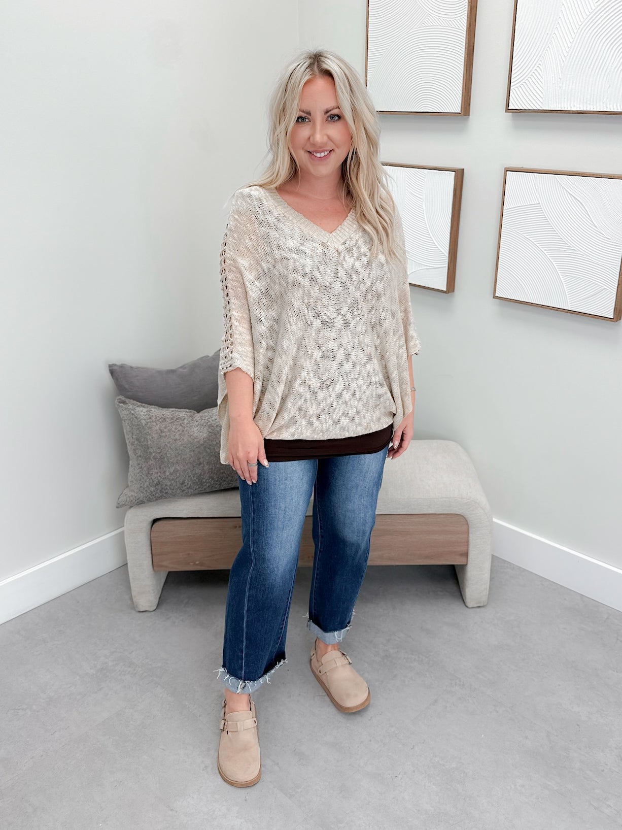 Mae Sweater in Taupe